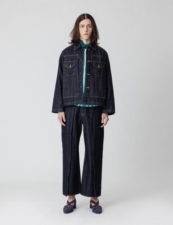 WRAP DENIM PANTS