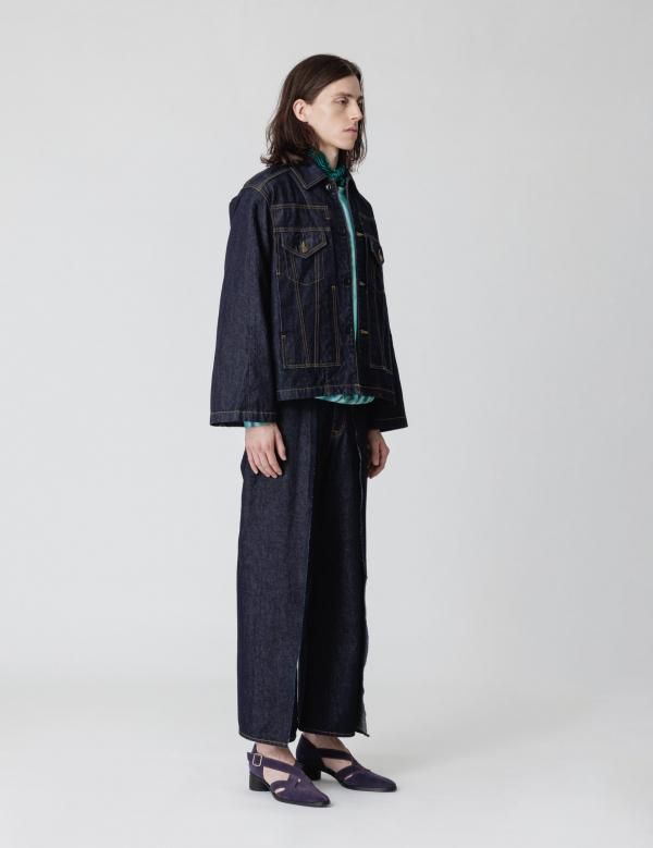 WRAP DENIM PANTS