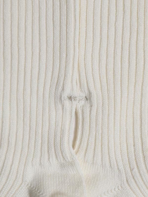 Wool Linen Long Rib Socks