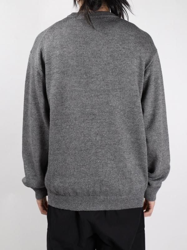 LINEN WOOL TOP CREWNECK SWEATER