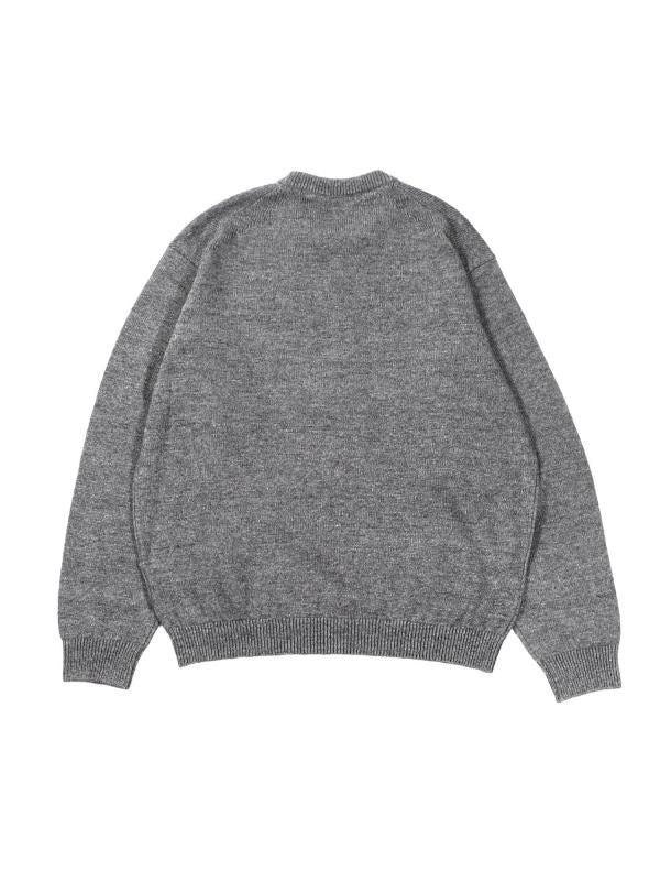 LINEN WOOL TOP CREWNECK SWEATER