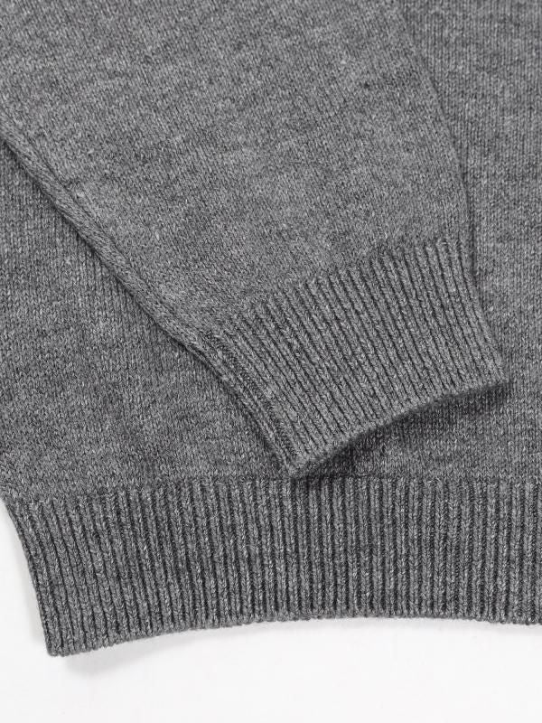 LINEN WOOL TOP CREWNECK SWEATER