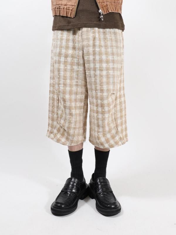 3/4 GINGHAM CHECK PANTS