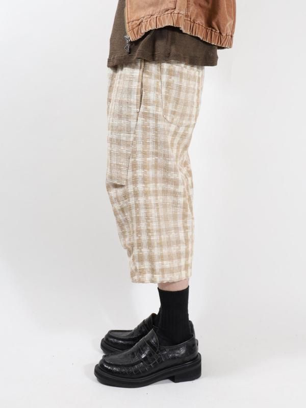 3/4 GINGHAM CHECK PANTS