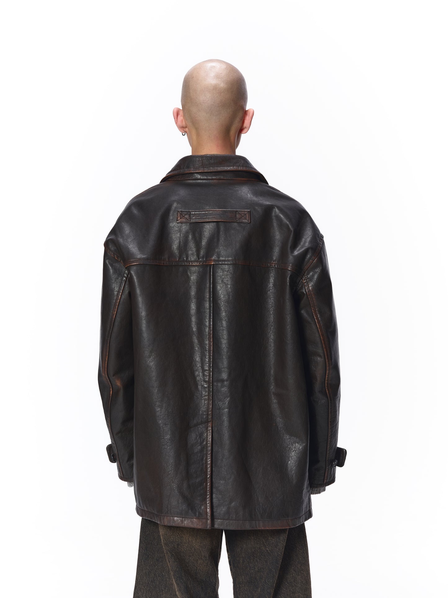 LEATHER CAR COAT
