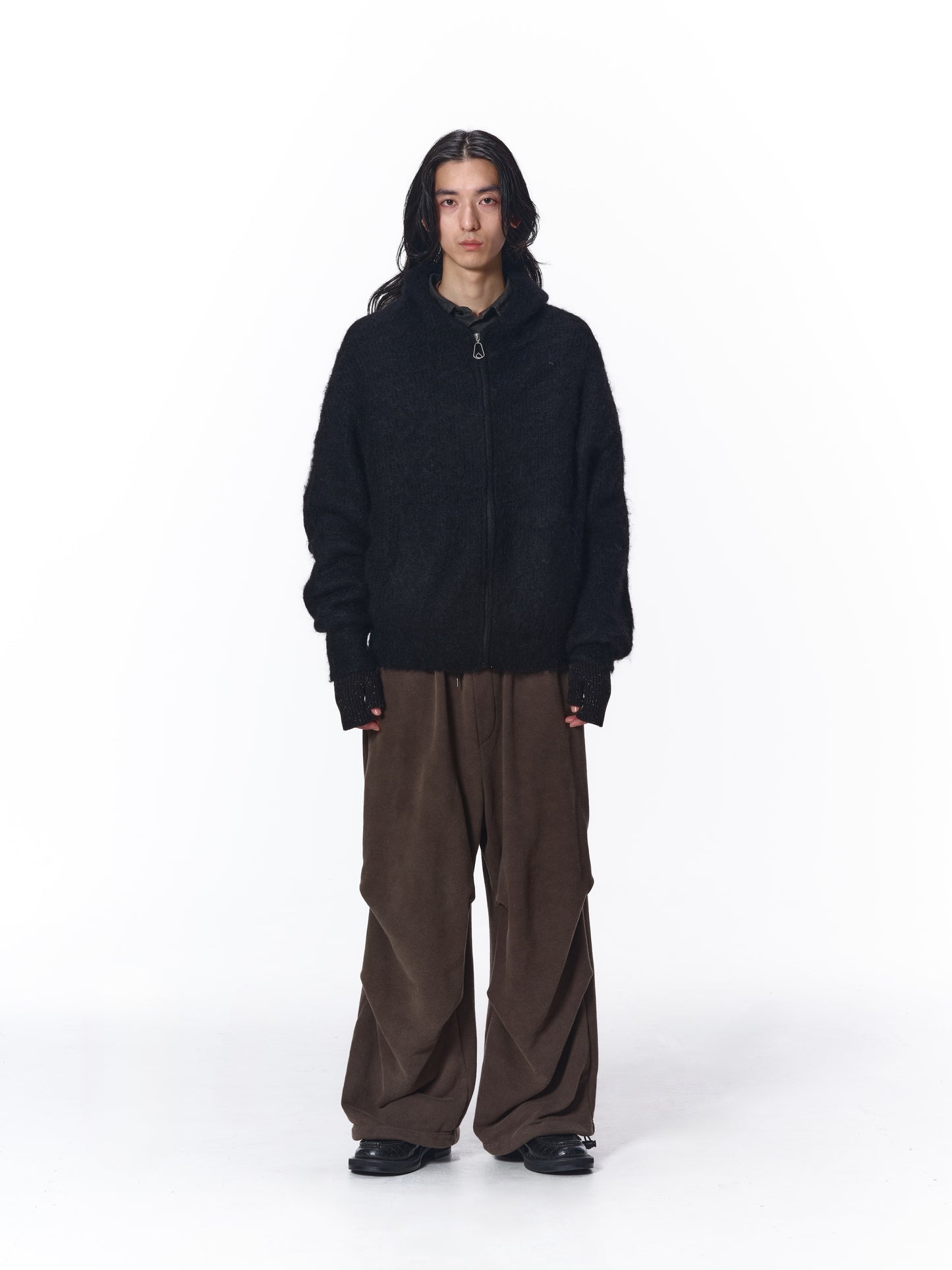 MOHAIR ZIP HOODIE