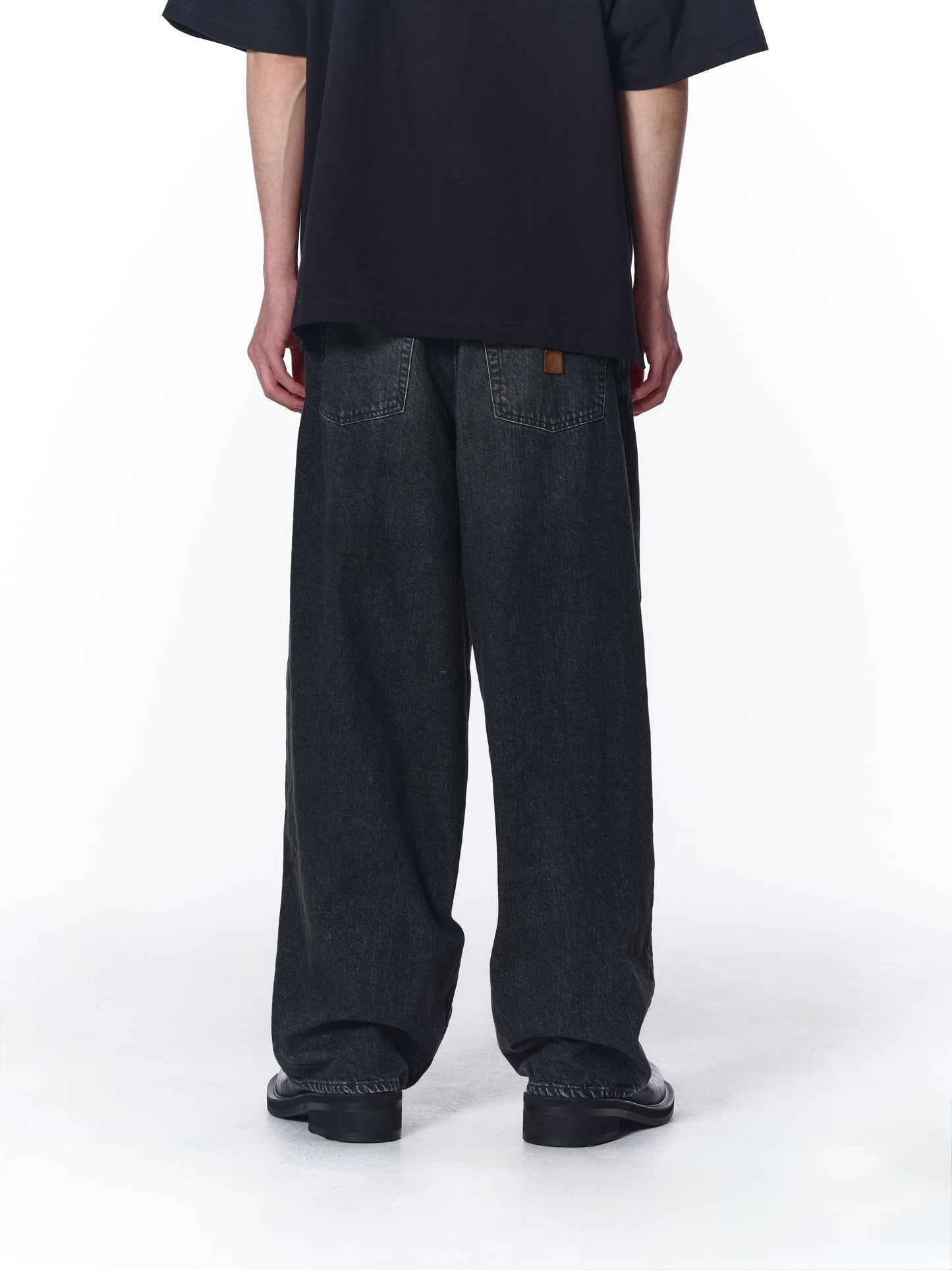 OVER WRAP DENIM PANTS
