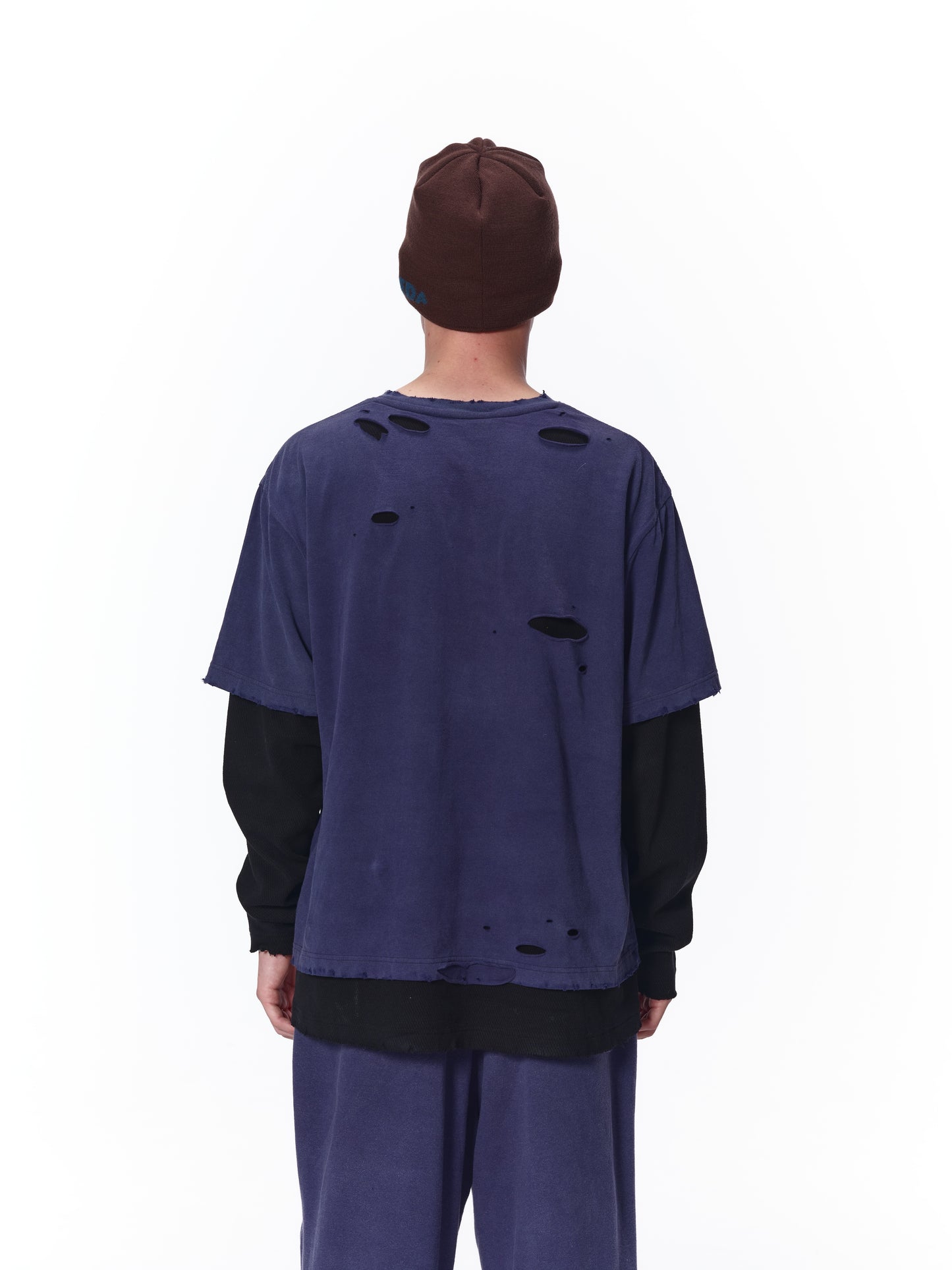 WAFFLE DAMAGE LAYERED L/S