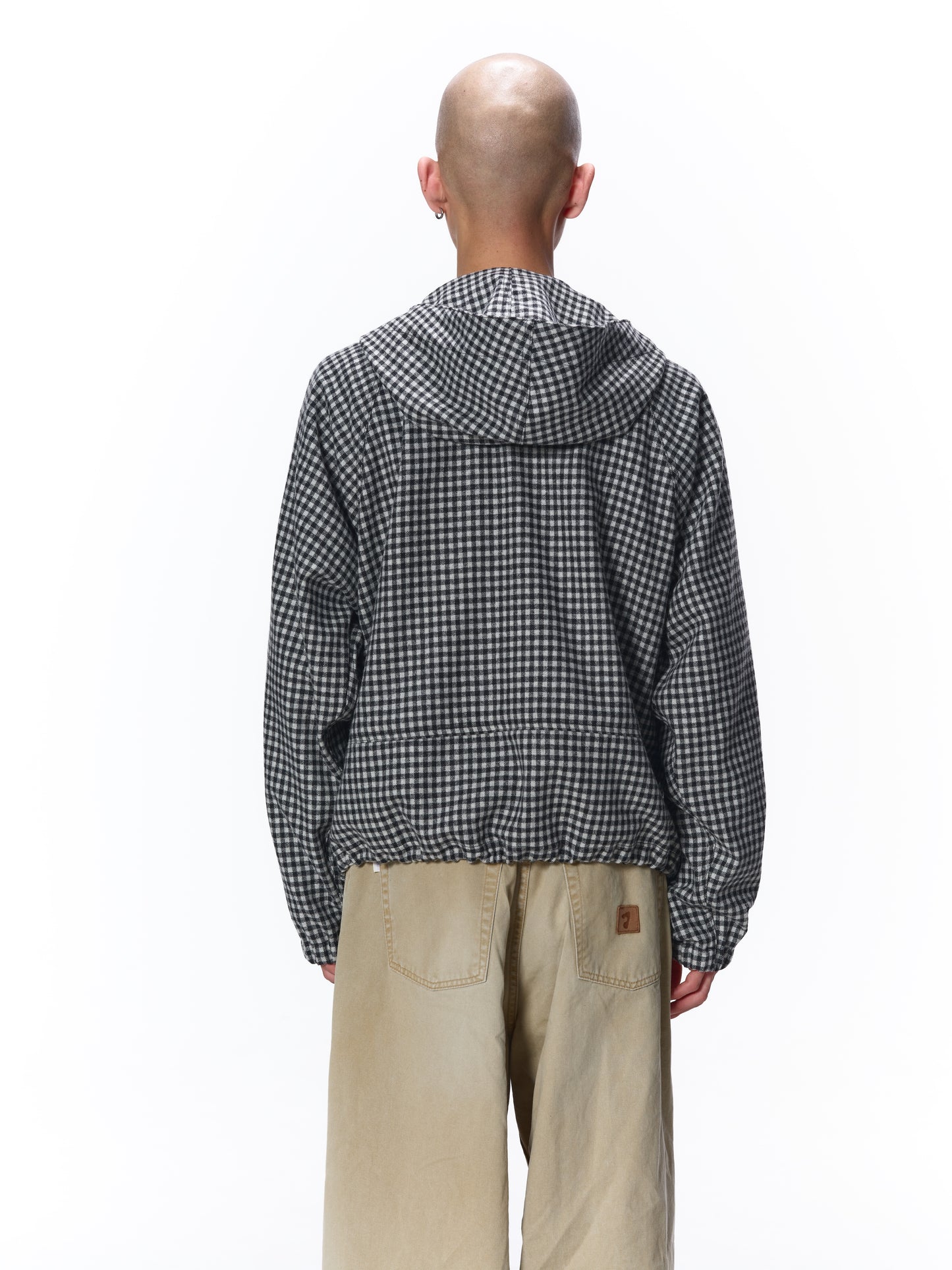 CHECK PULLOVER PARKA