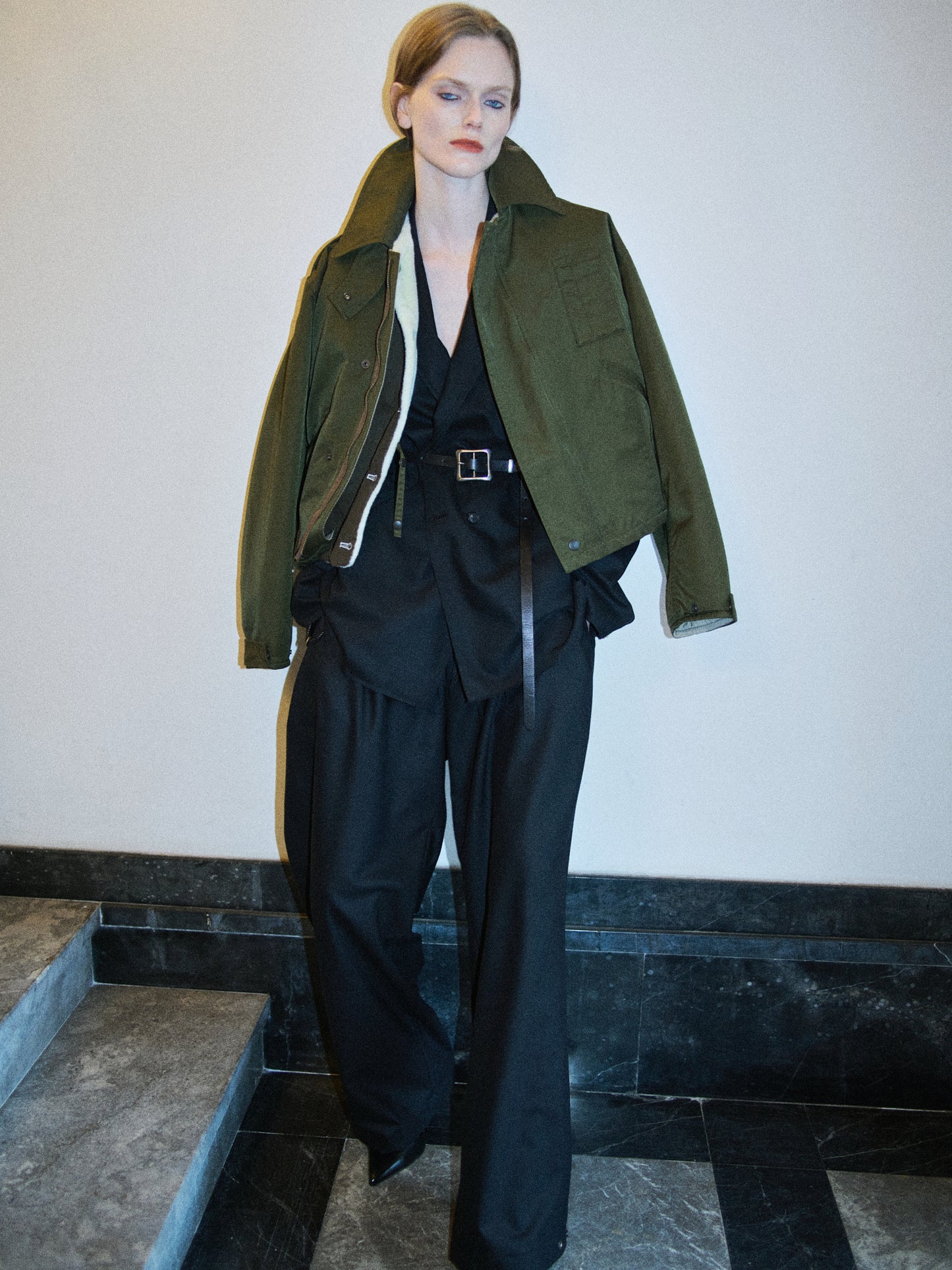 ANTHEM A FLOATING BACKLE LEATHER BELT