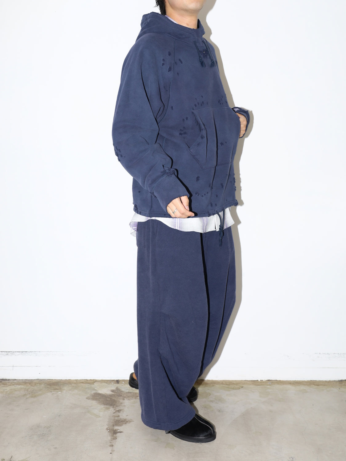 JIEDA DAMAGE PULLOVER HOODIE