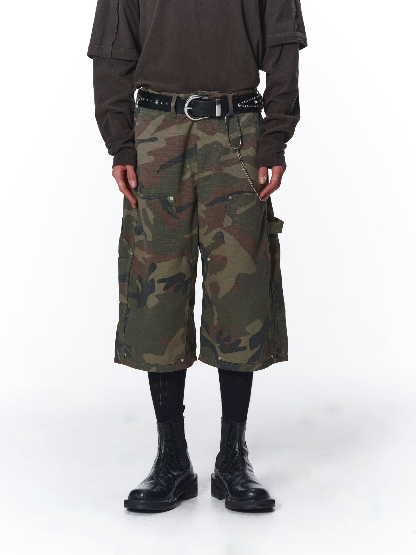 FADE CAMO 3/4 DOUBLE KNEE PANTS