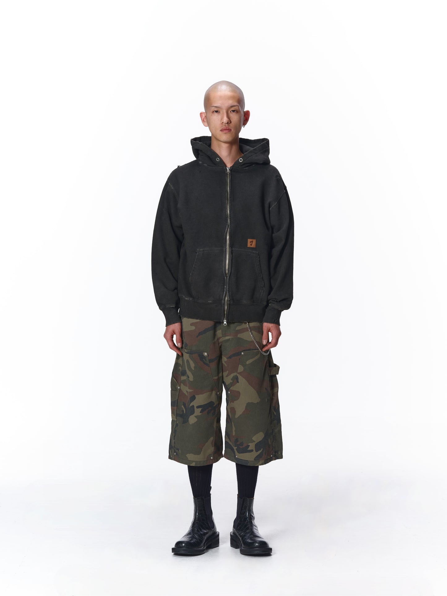 FADE CAMO 3/4 DOUBLE KNEE PANTS