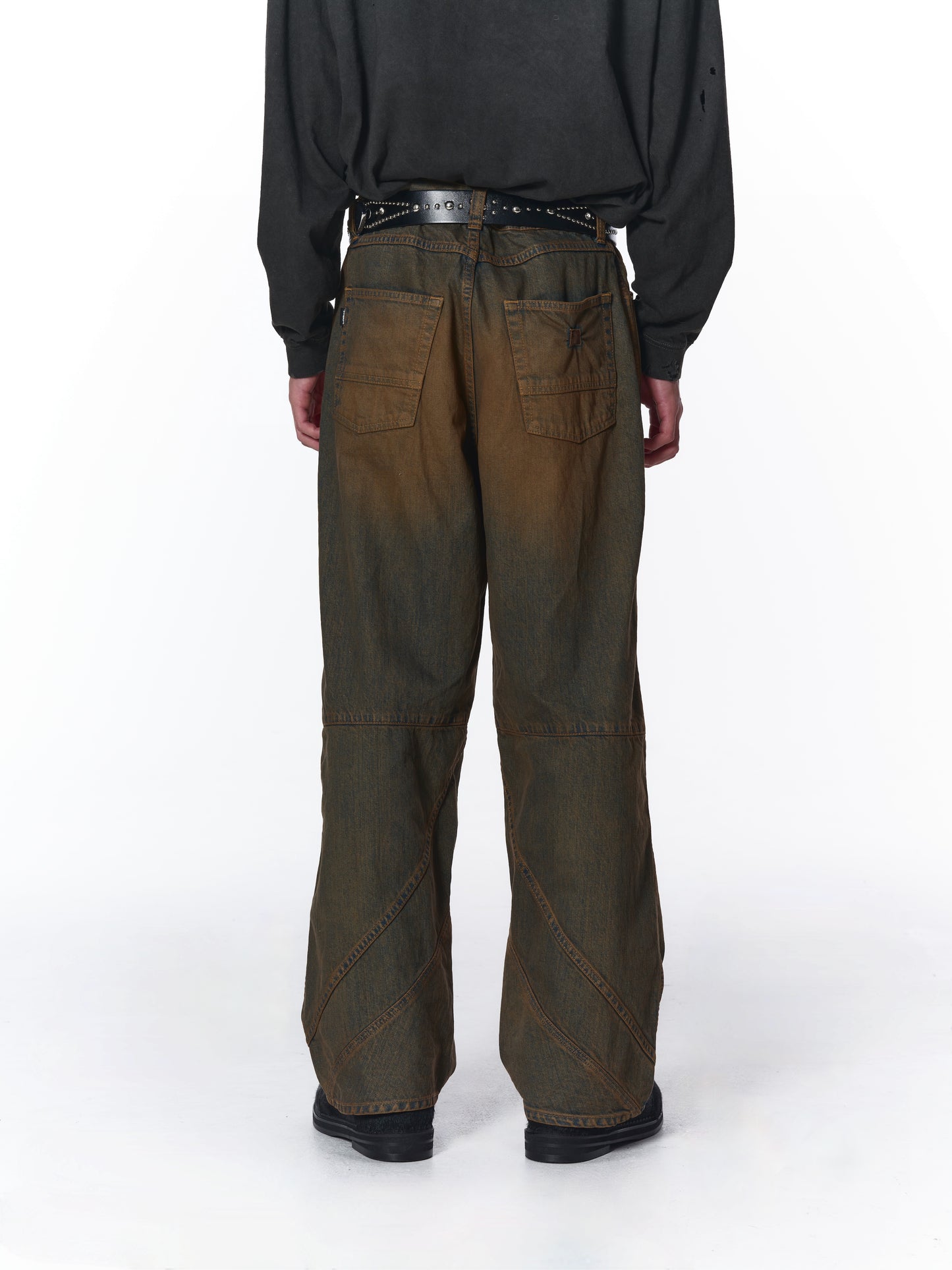 SWITCHING BAGGY DENIM PANTS