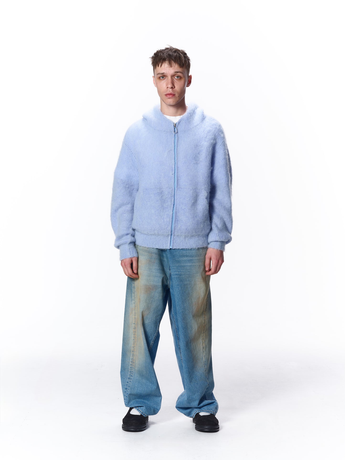 OVER WRAP DENIM PANTS