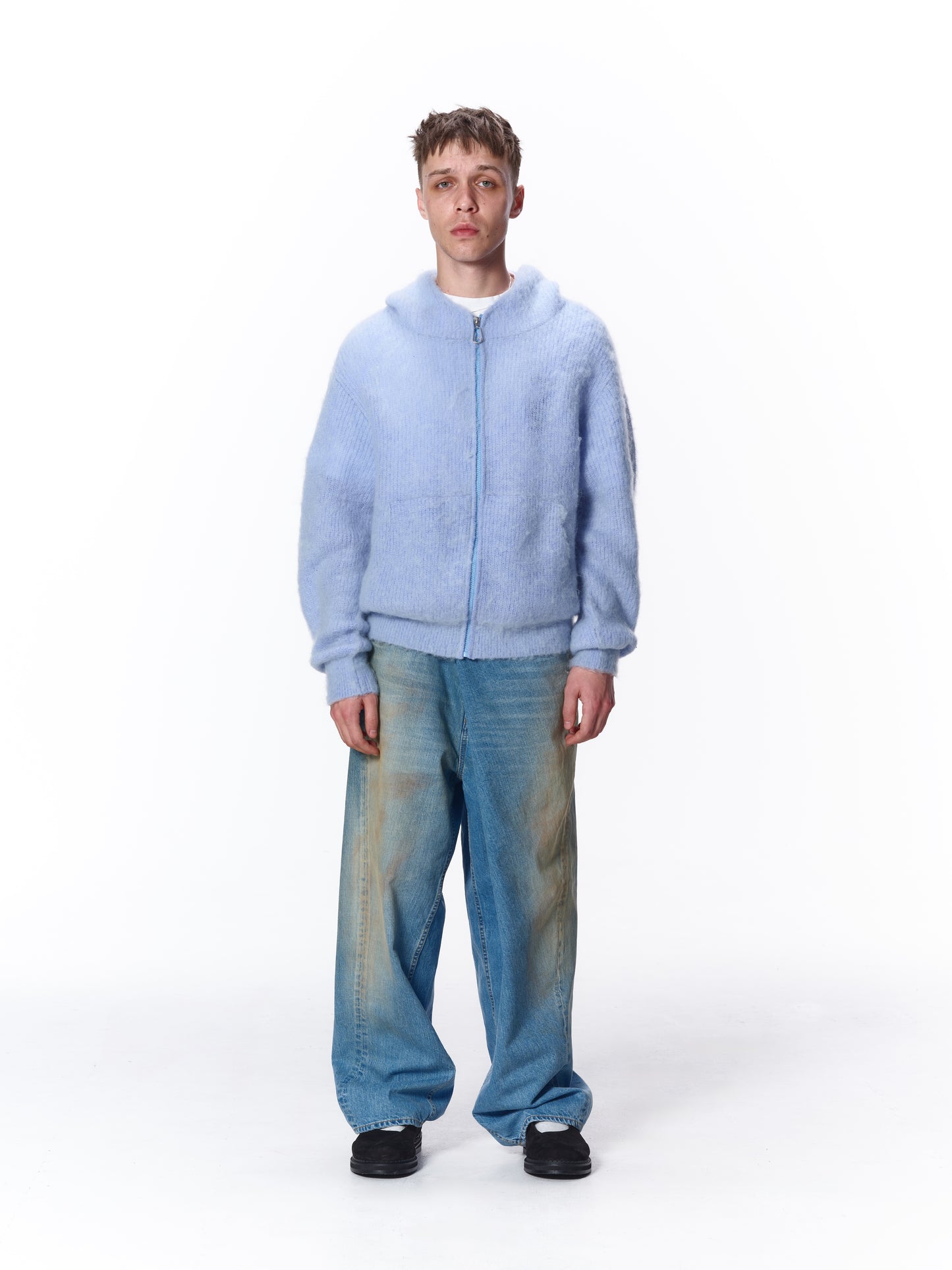 MOHAIR ZIP HOODIE