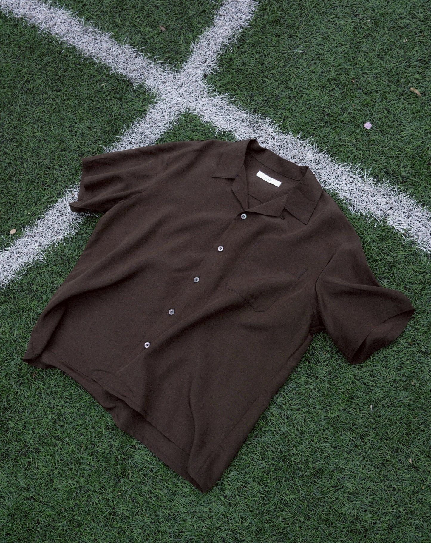 RAYON WOOL OPEN COLLAR SHIRT S/S