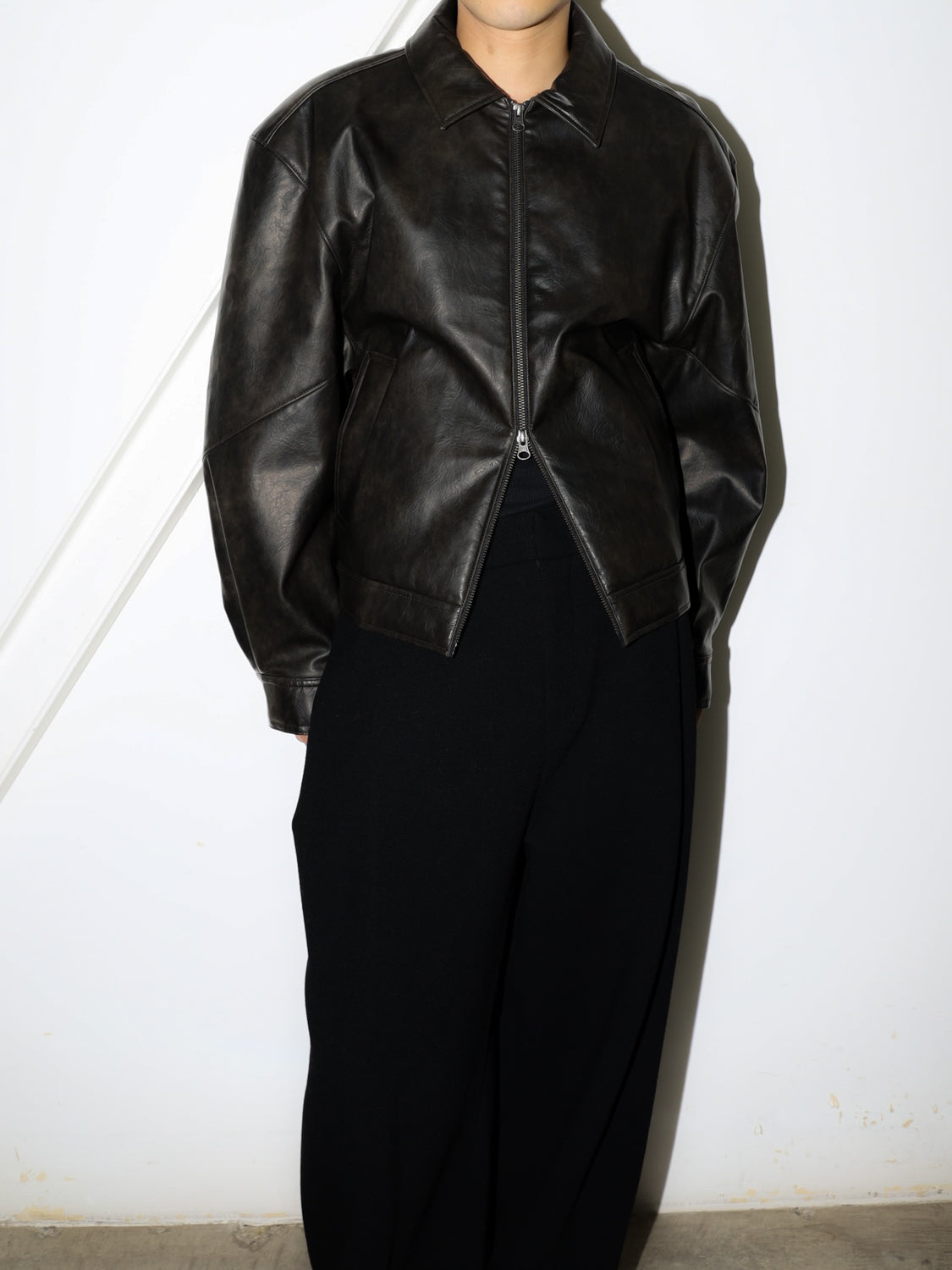 VEGAN LEATHER BLOUSON