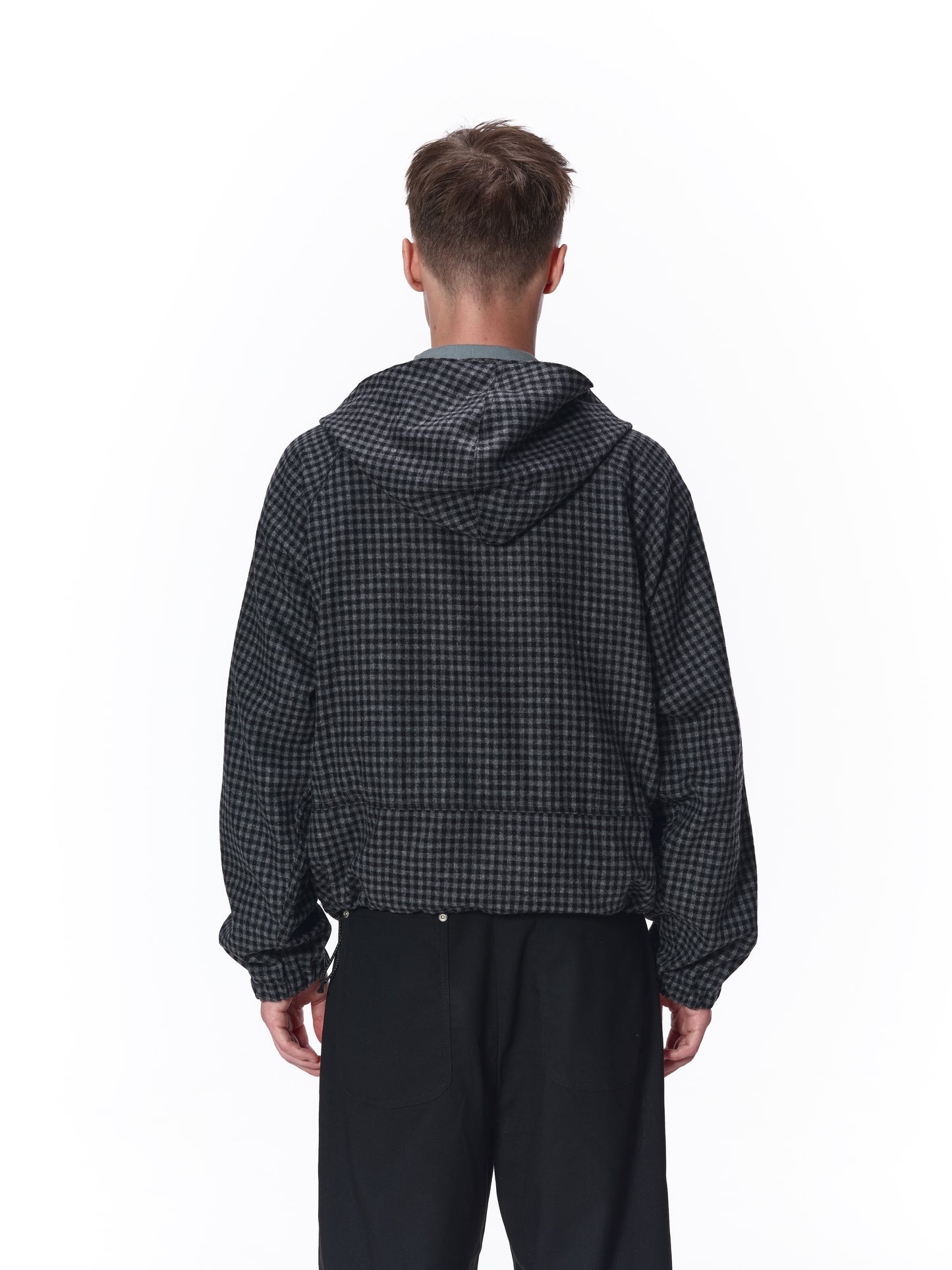 CHECK PULLOVER PARKA