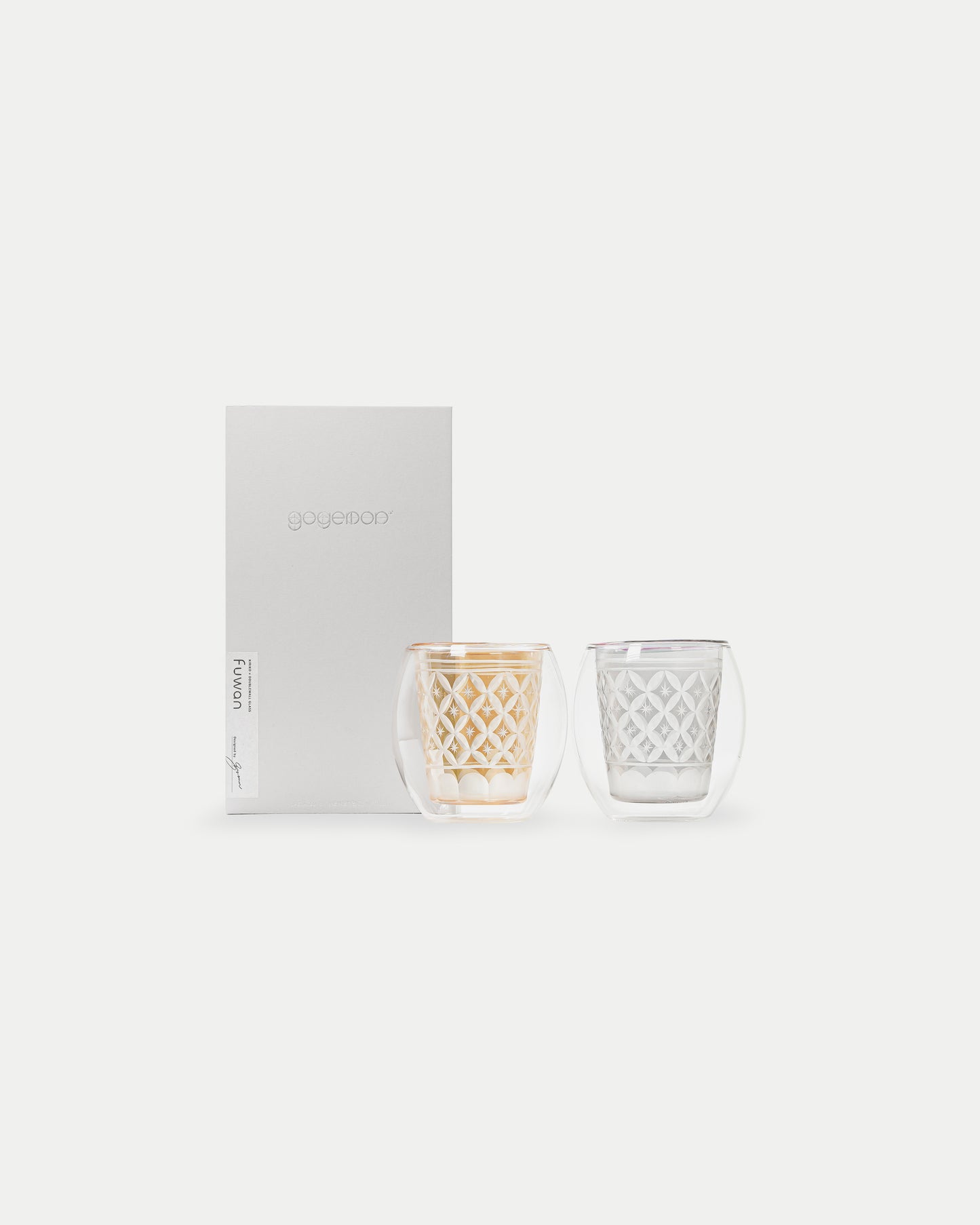 goyemon KIRIKO × DOUBLE WALL GLASS “ Fuwan ” / YAMABUKI・HAIAO
