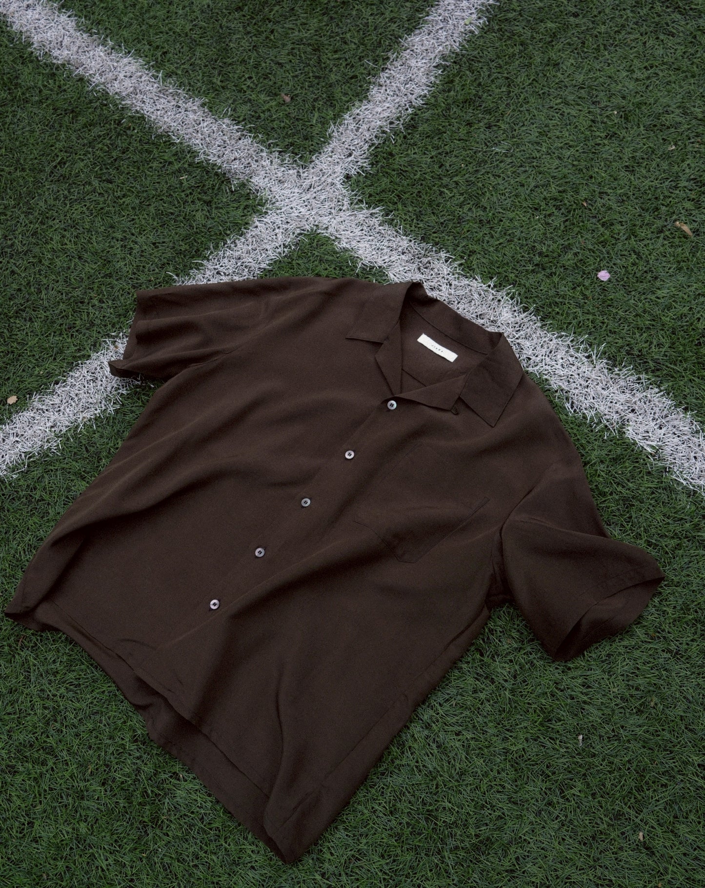 RAYON WOOL OPEN COLLAR SHIRT S/S