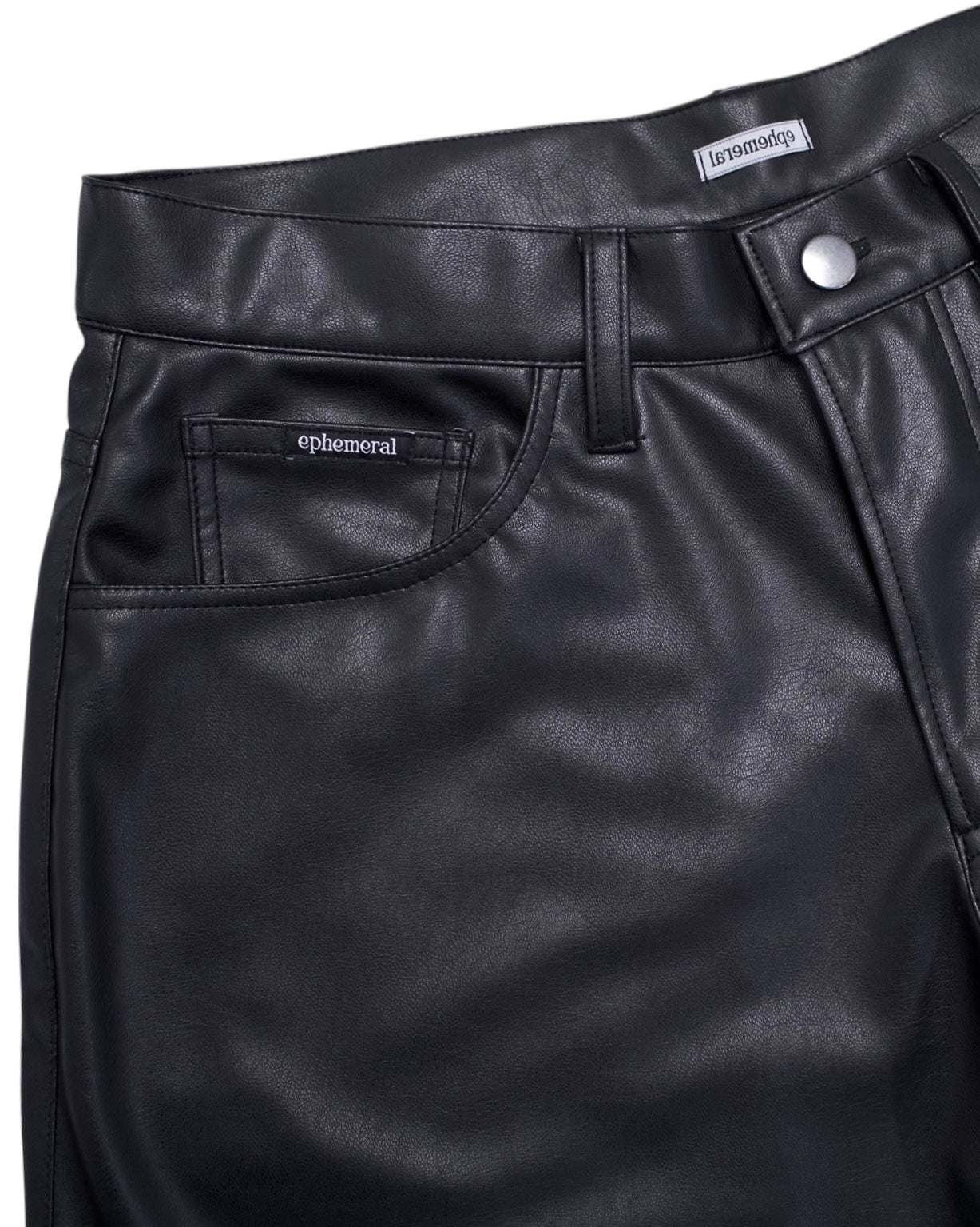 SYNTHETIC LEATHER SHORTS