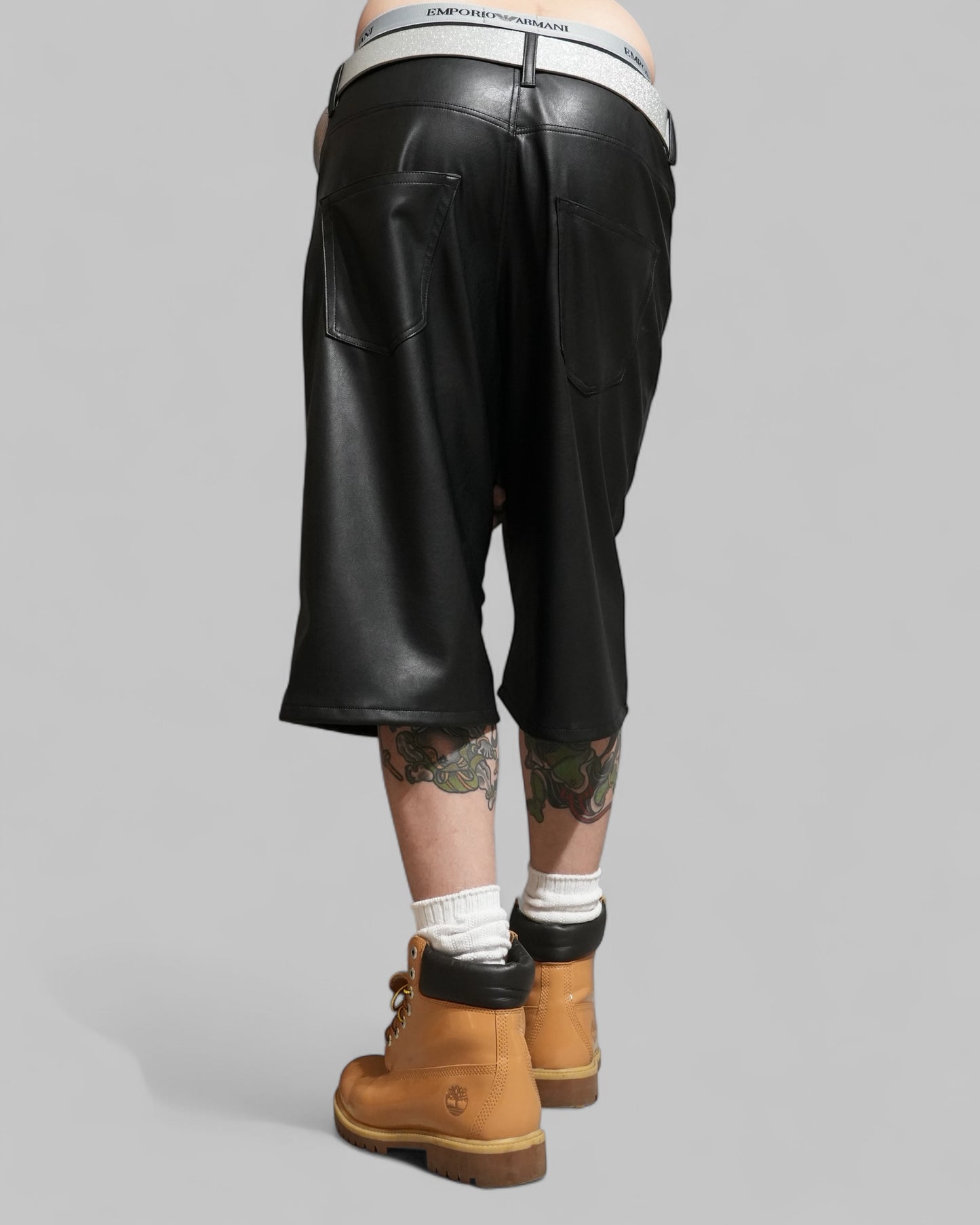 SYNTHETIC LEATHER SHORTS