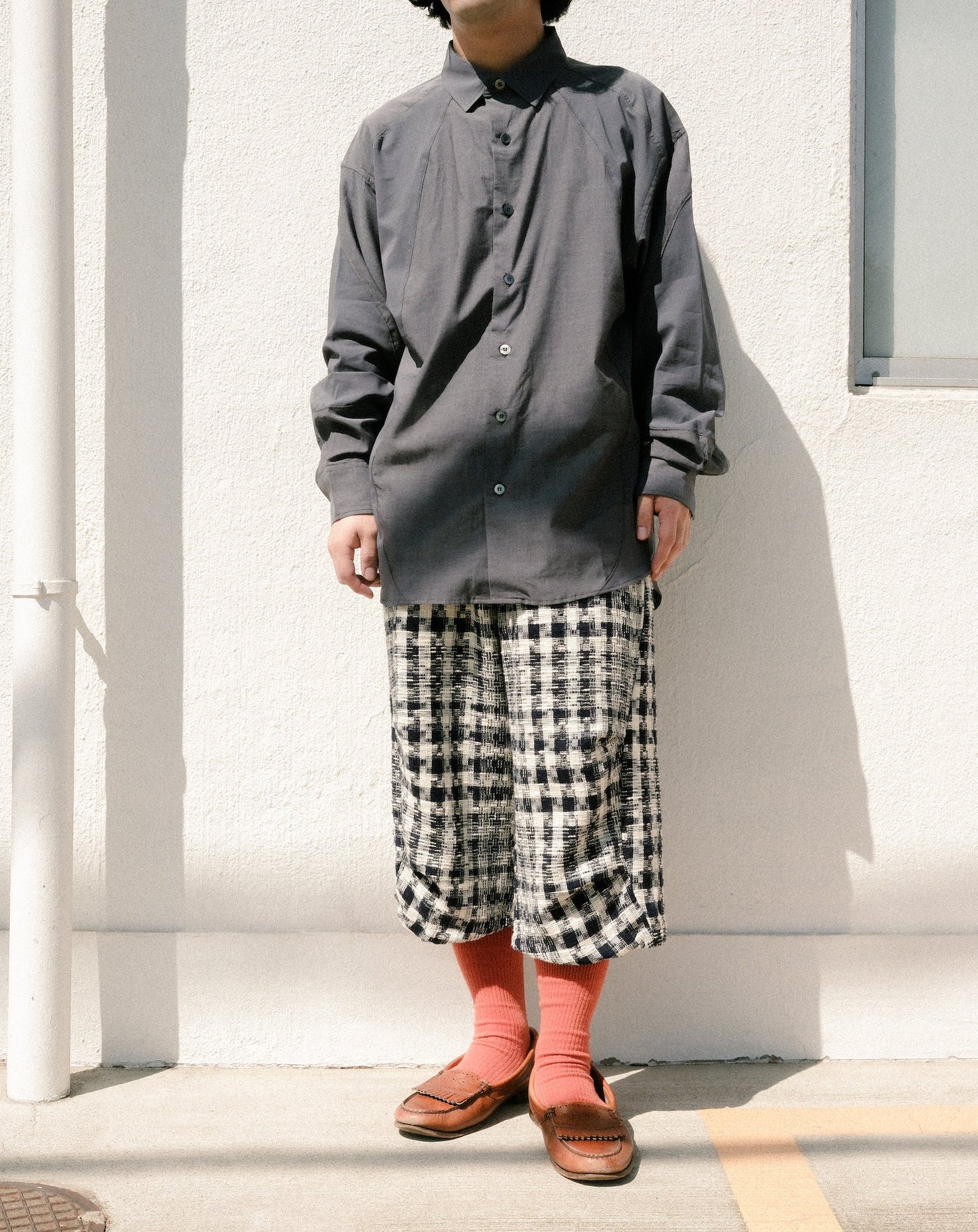 3/4 GINGHAM CHECK PANTS