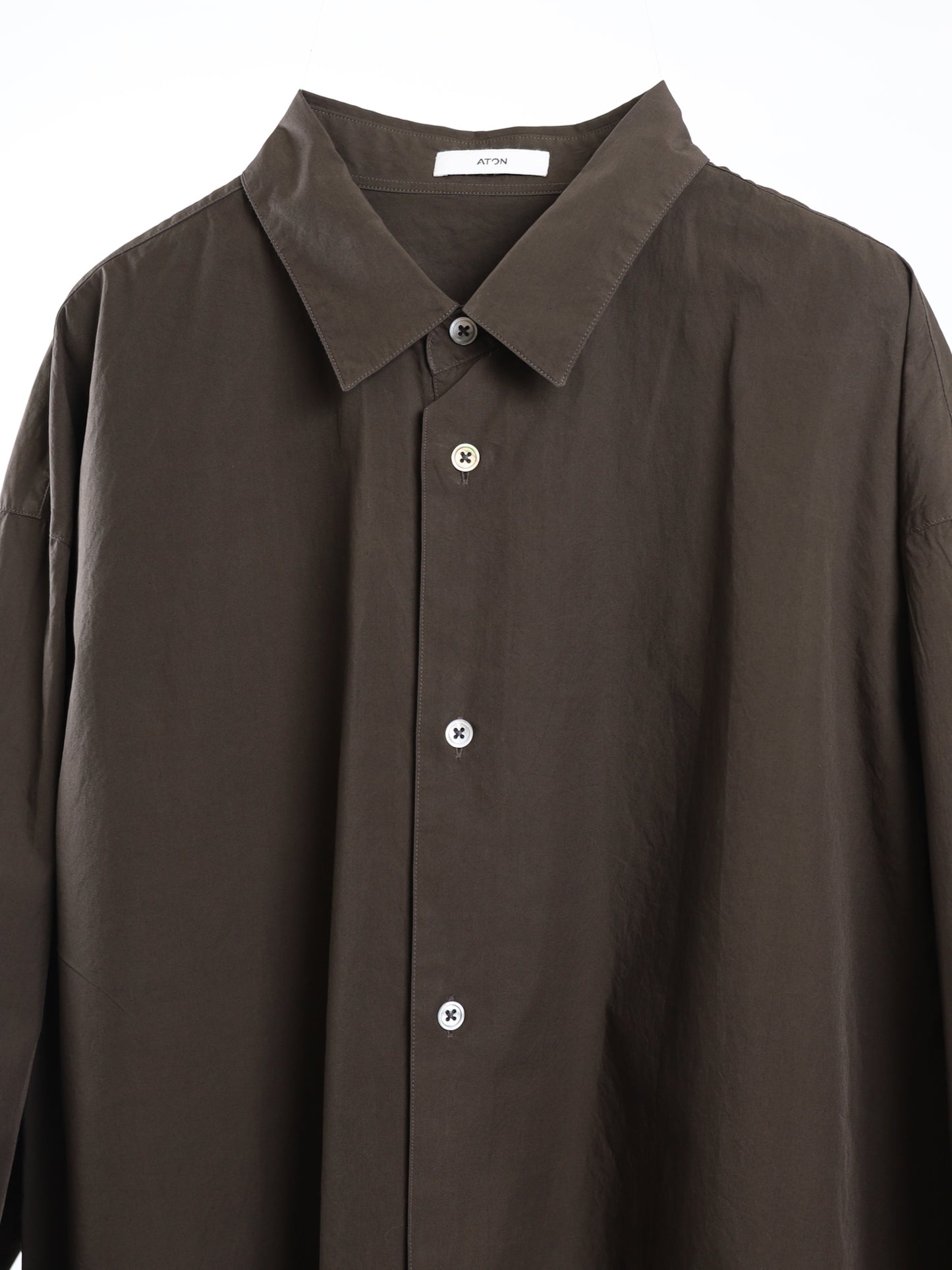 SHRINK COTTON LAWN WIDE SHIRT