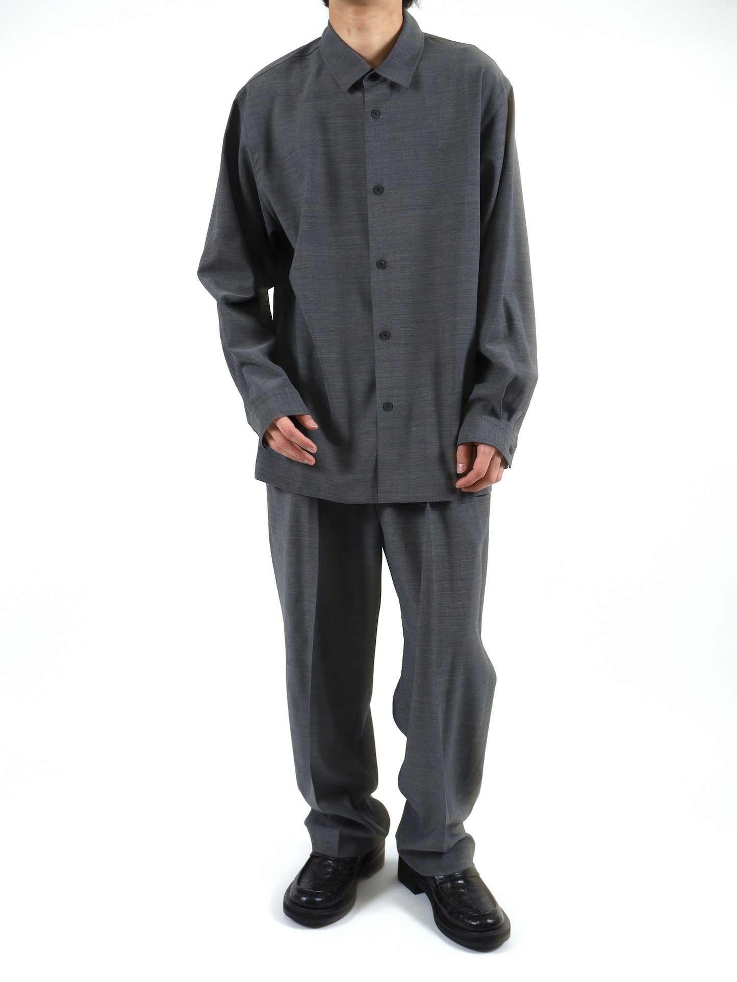 TWIST WOOL TROPICAL OVERSIZED SHIRTS
