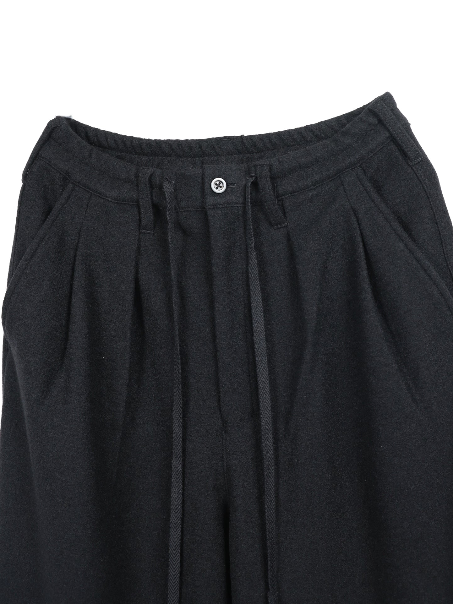 WOOL WIDE EASY TUCK SLACKS