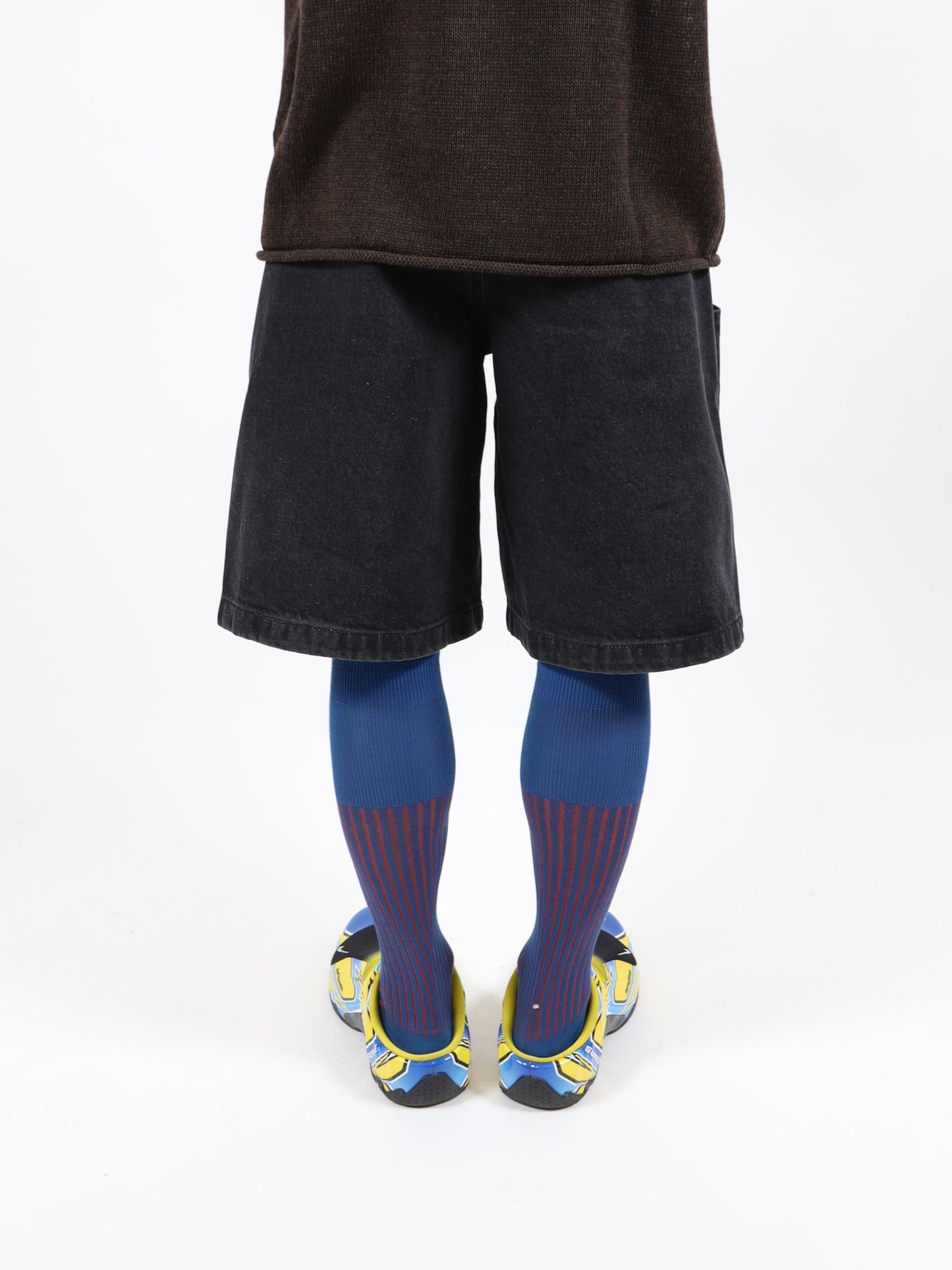 MENS CUT-OUT POCKET DENIM SHORTS