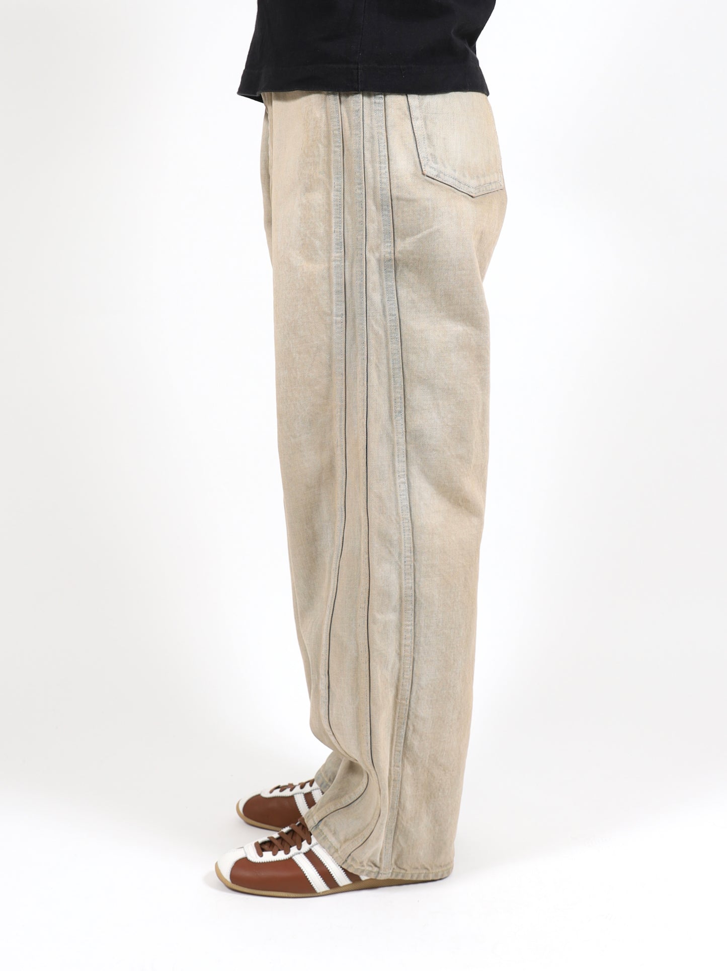 TRIPLE SEAMS 6P DENIM WIDE BLEACH