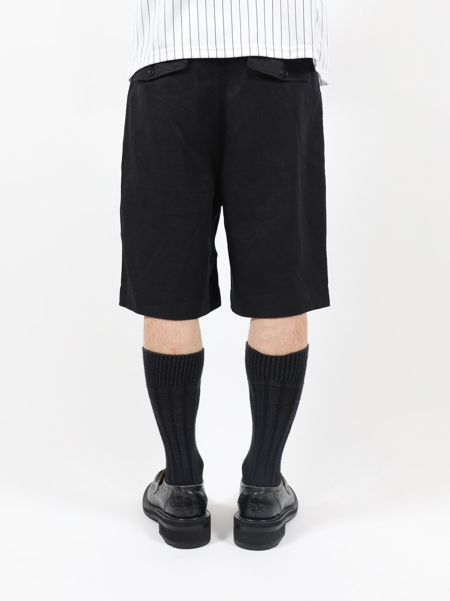 PLEATED LINEN SHORT