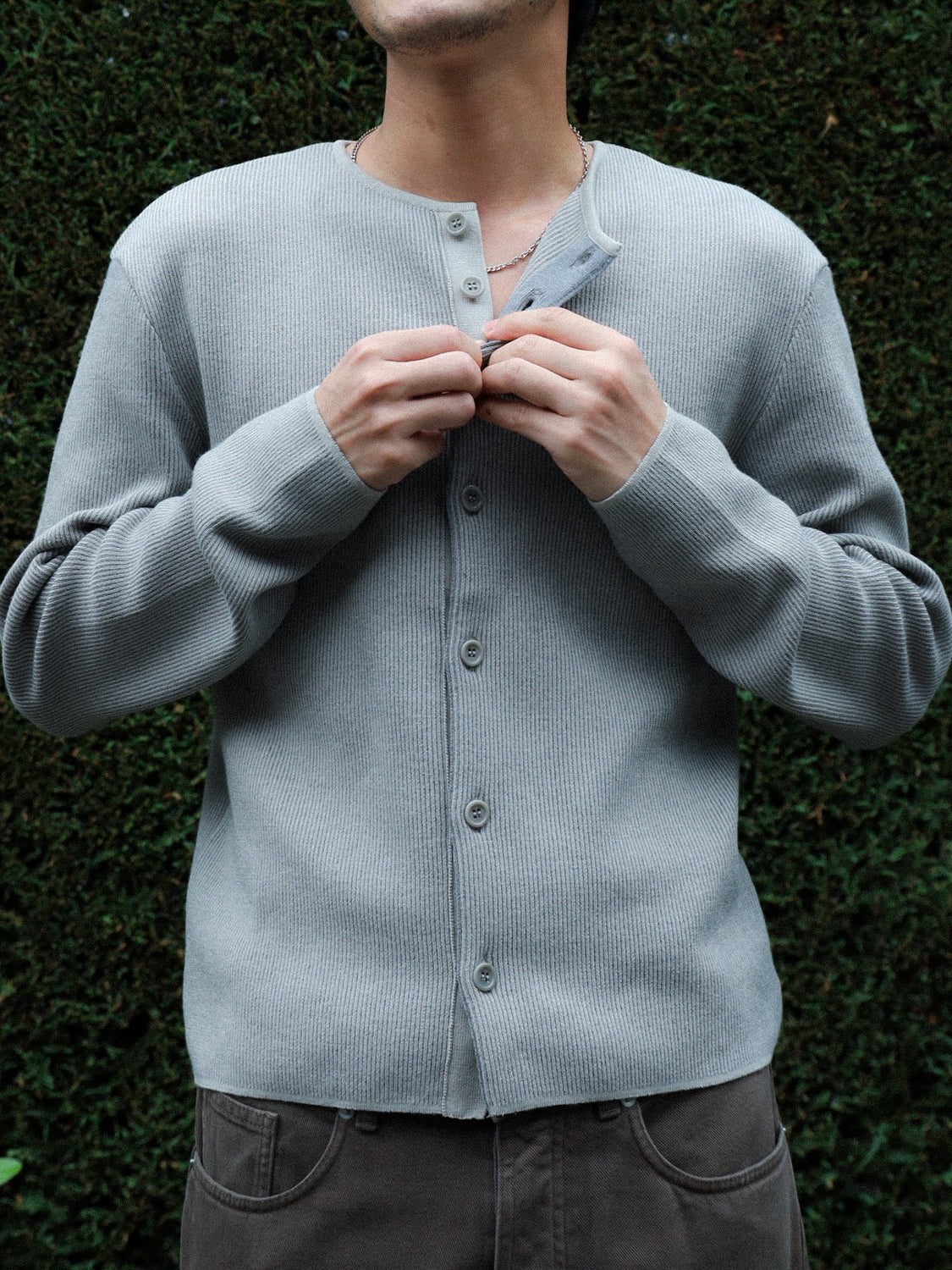 STRIPE BUTTON UP CARDIGAN