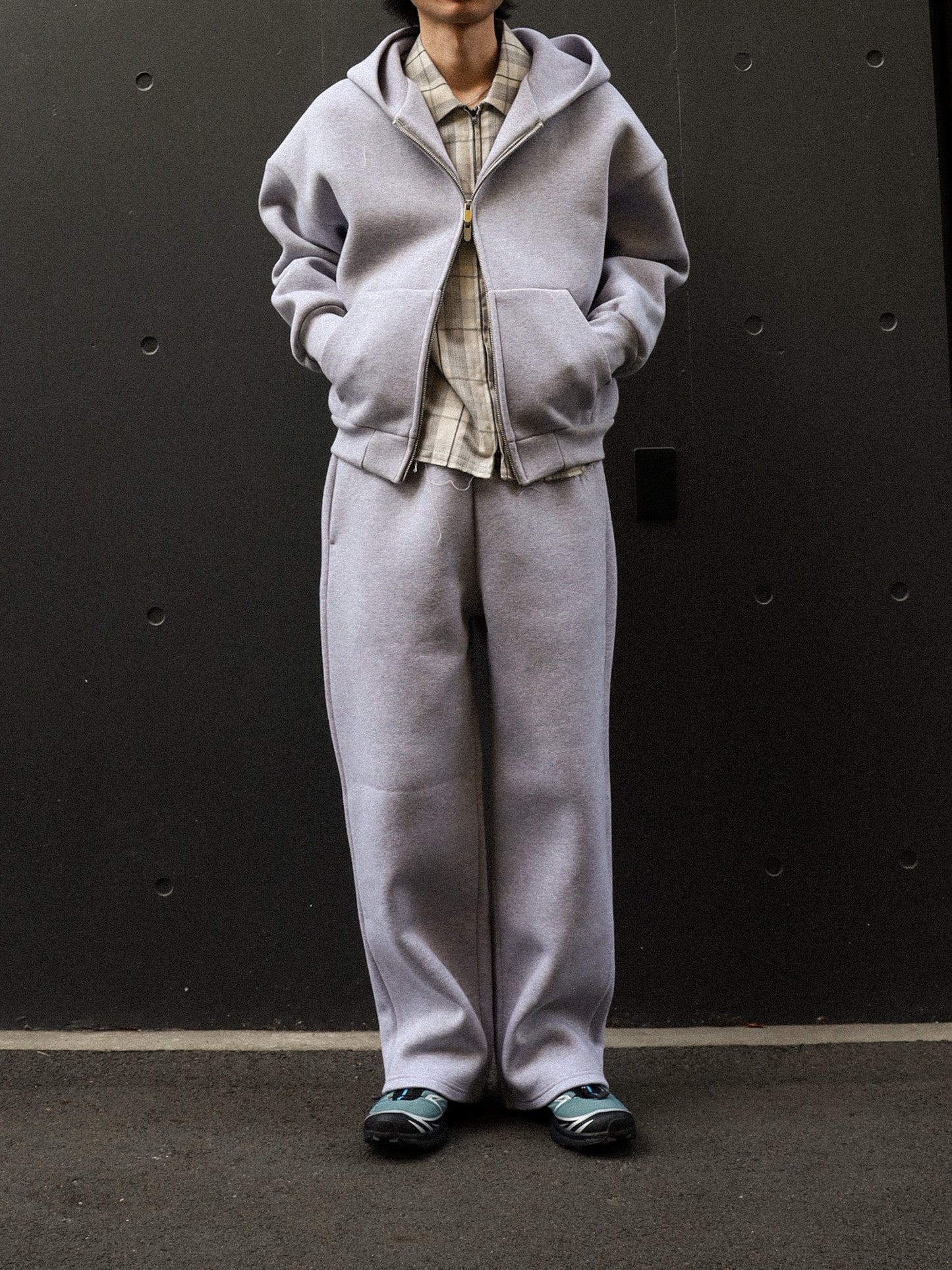 ANCELLM C/R CHECK SHORT ZIPUP SHIRT JACKET