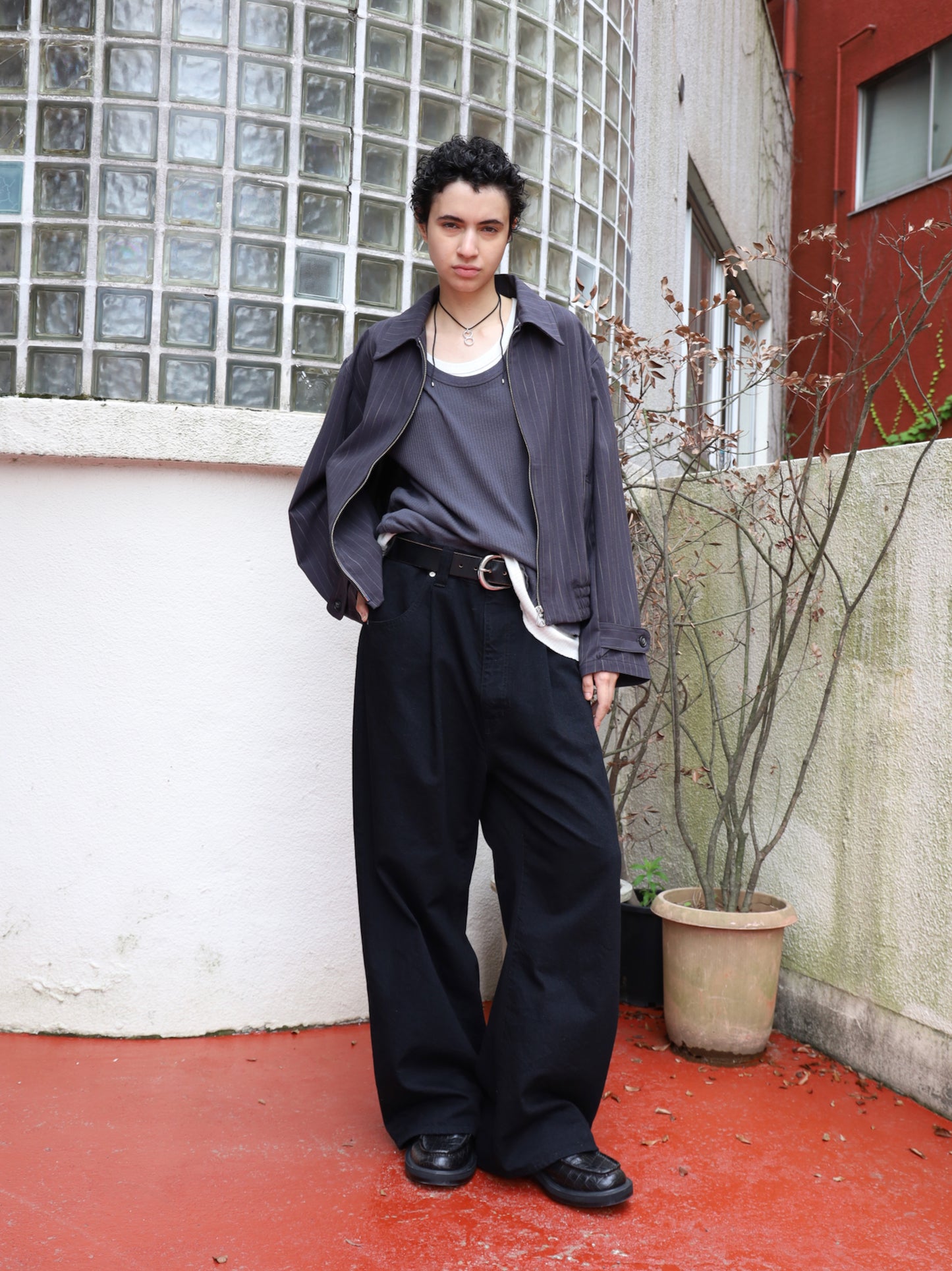 JIEDA STRIPE ZIP JACKET