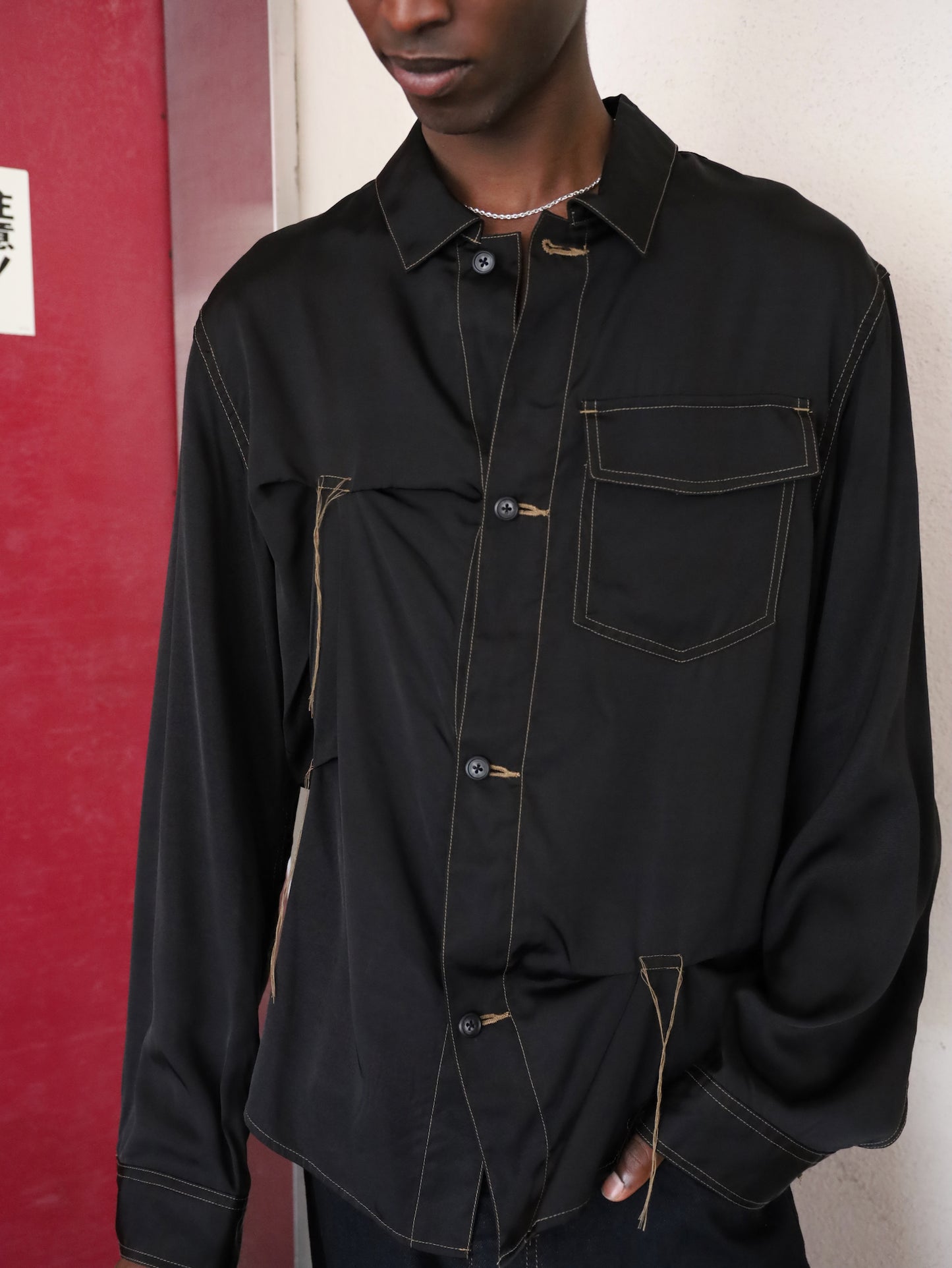 JIEDA RAYON SILK SHIRT JACKET