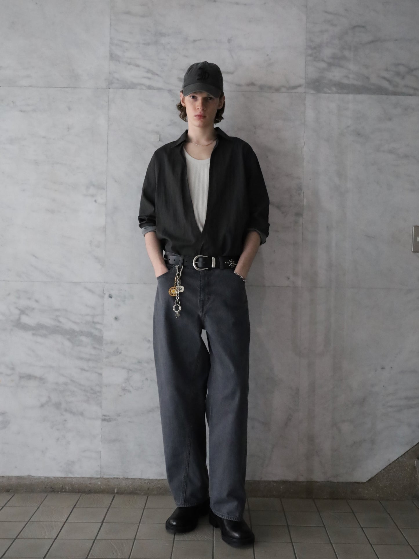 JIEDA USED TWIST DENIM PANTS