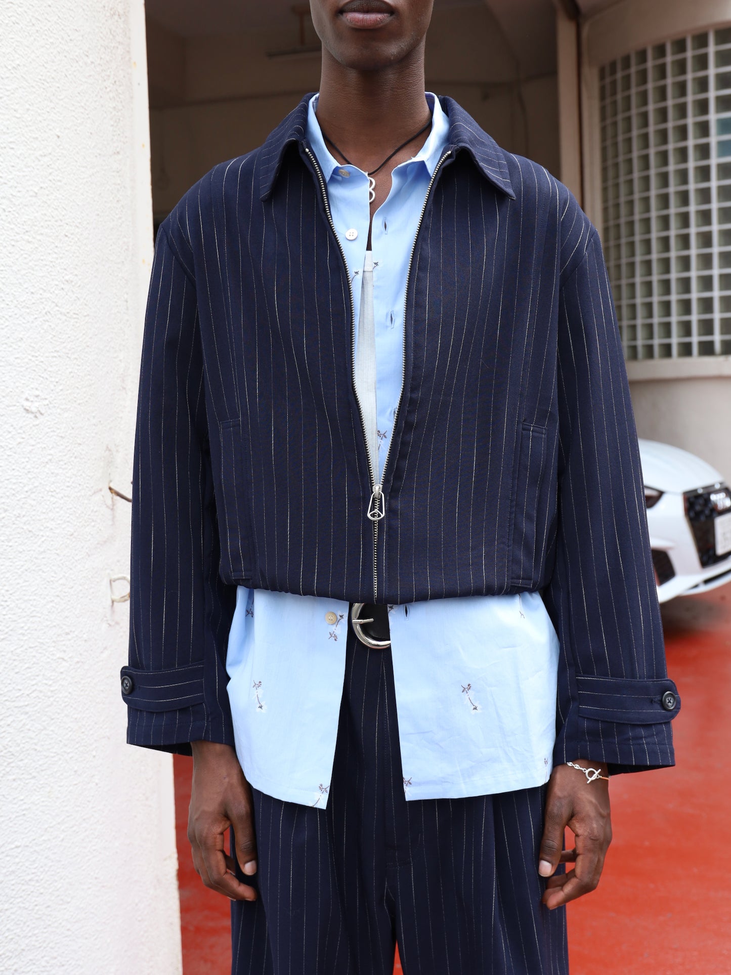 JIEDA STRIPE ZIP JACKET