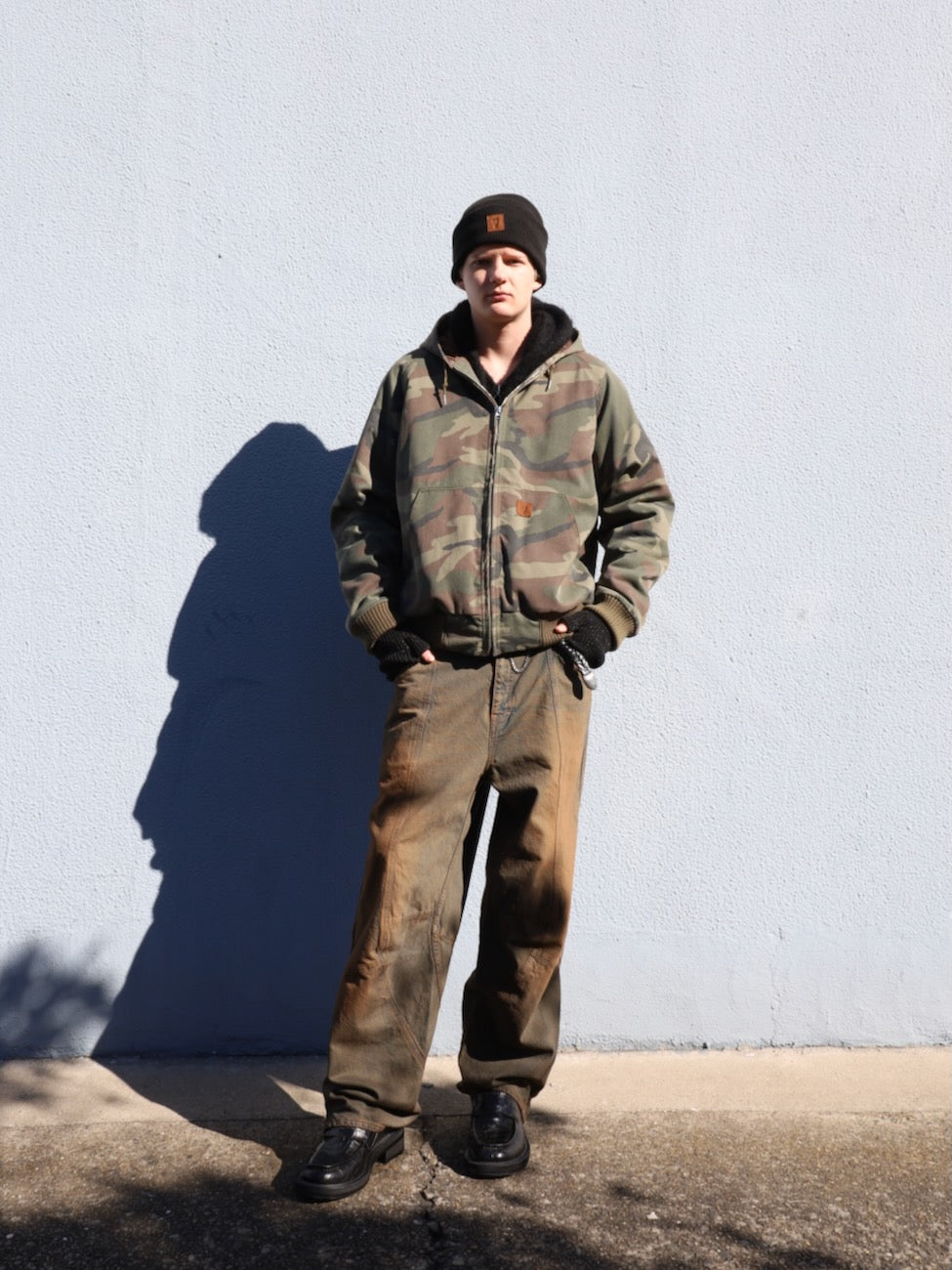 SWITCHING BAGGY DENIM PANTS