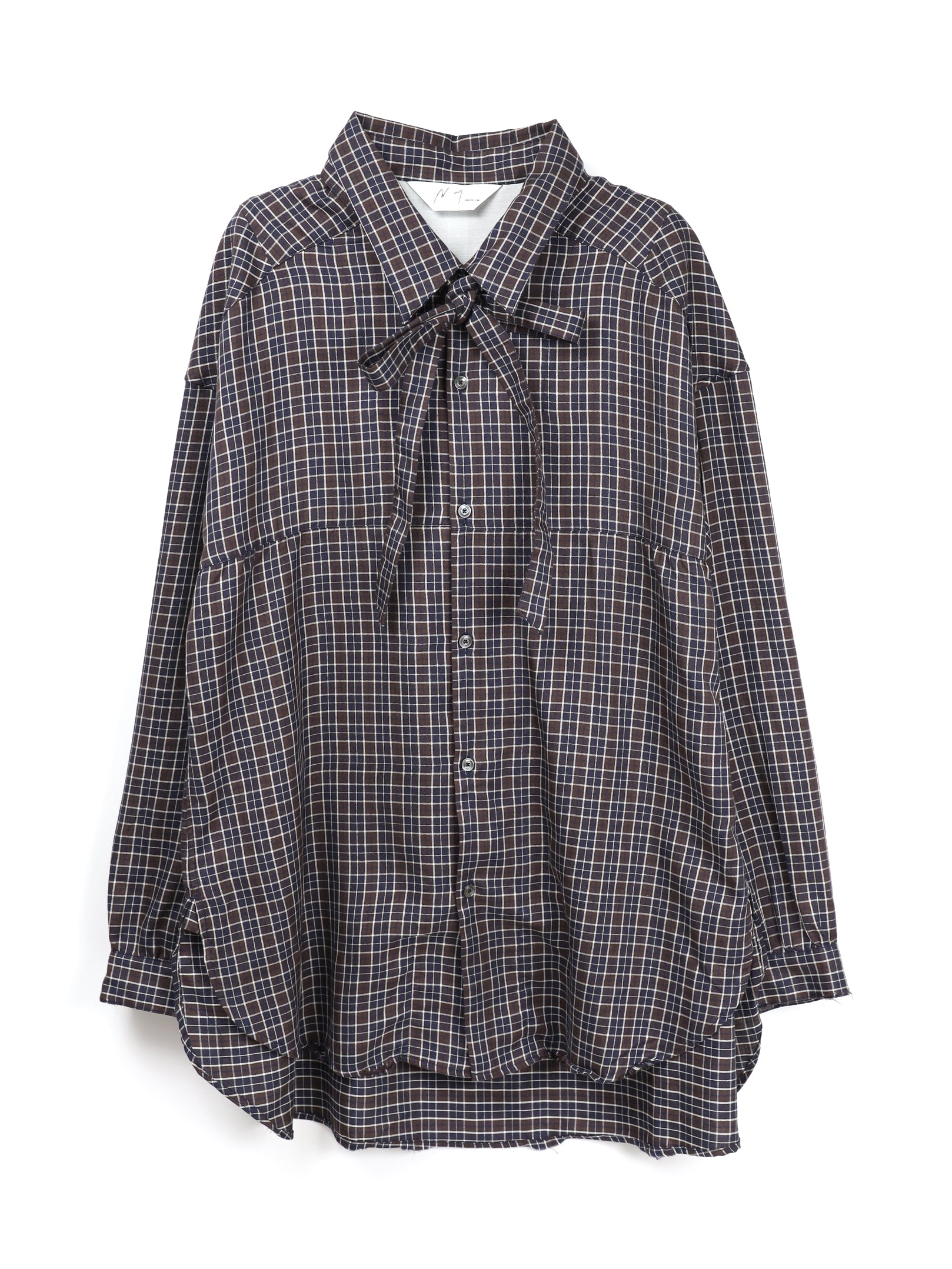 ANCELLM BOW-TIE CHECK SHIRT – KIKUNOBU ANCELLM BOW-TIE CHECK SHIRT – KIKUNOBU