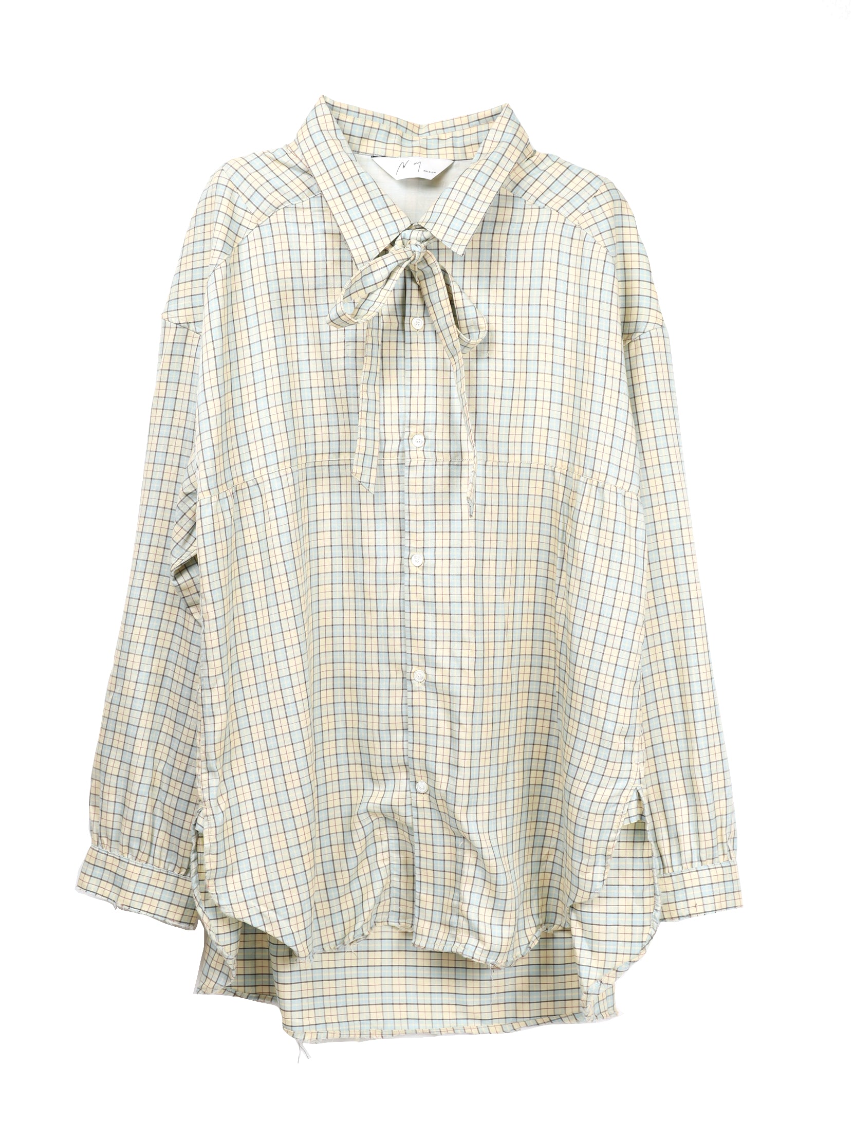 ANCELLM BOW-TIE CHECK SHIRT – KIKUNOBU ANCELLM BOW-TIE CHECK SHIRT – KIKUNOBU