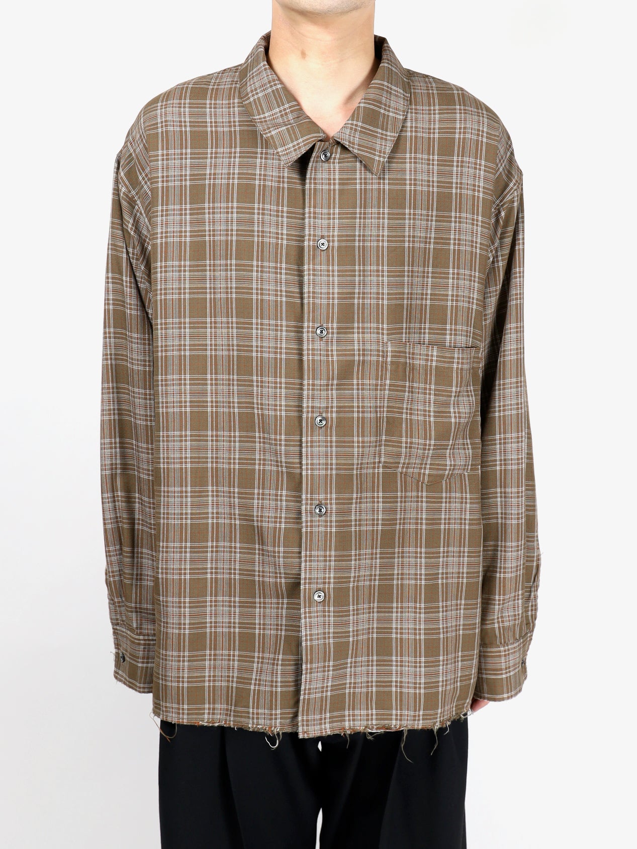 ANCELLM AGING RAYON CHECK SHIRT – KIKUNOBU