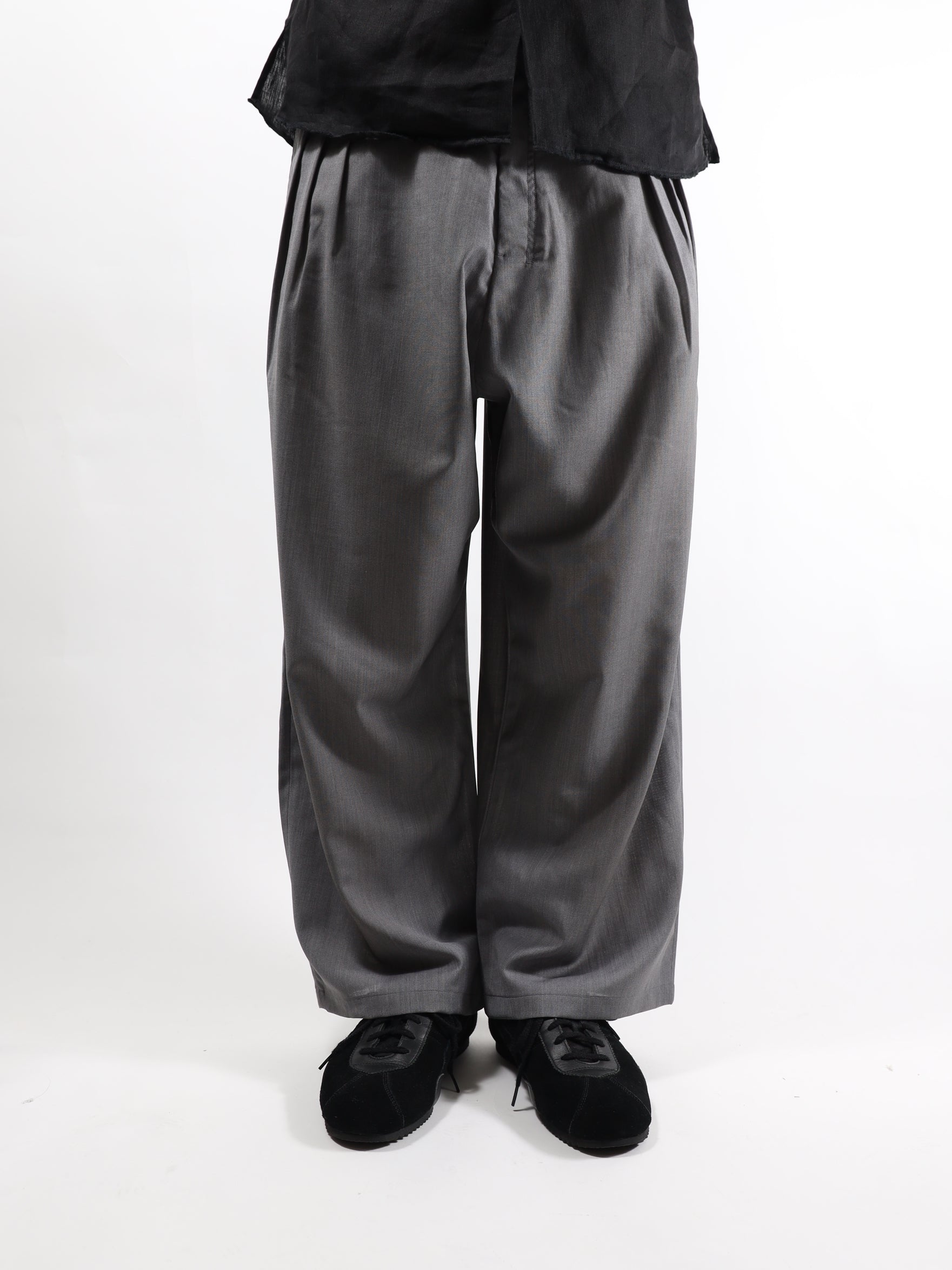 パンツ ANCELLM / BELTED WOOL SLACKS 26SS ANCELLM BELTED WOOL SLACKS – KIKUNOBU