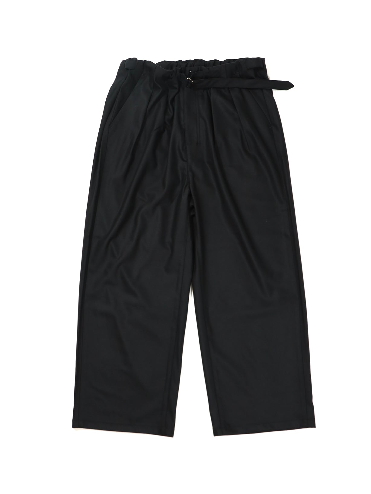 パンツ ANCELLM BACKSATIN BELTLESS SLACKS TAPERED 5P DENIM PANTS(BLACK) – ANCELLM