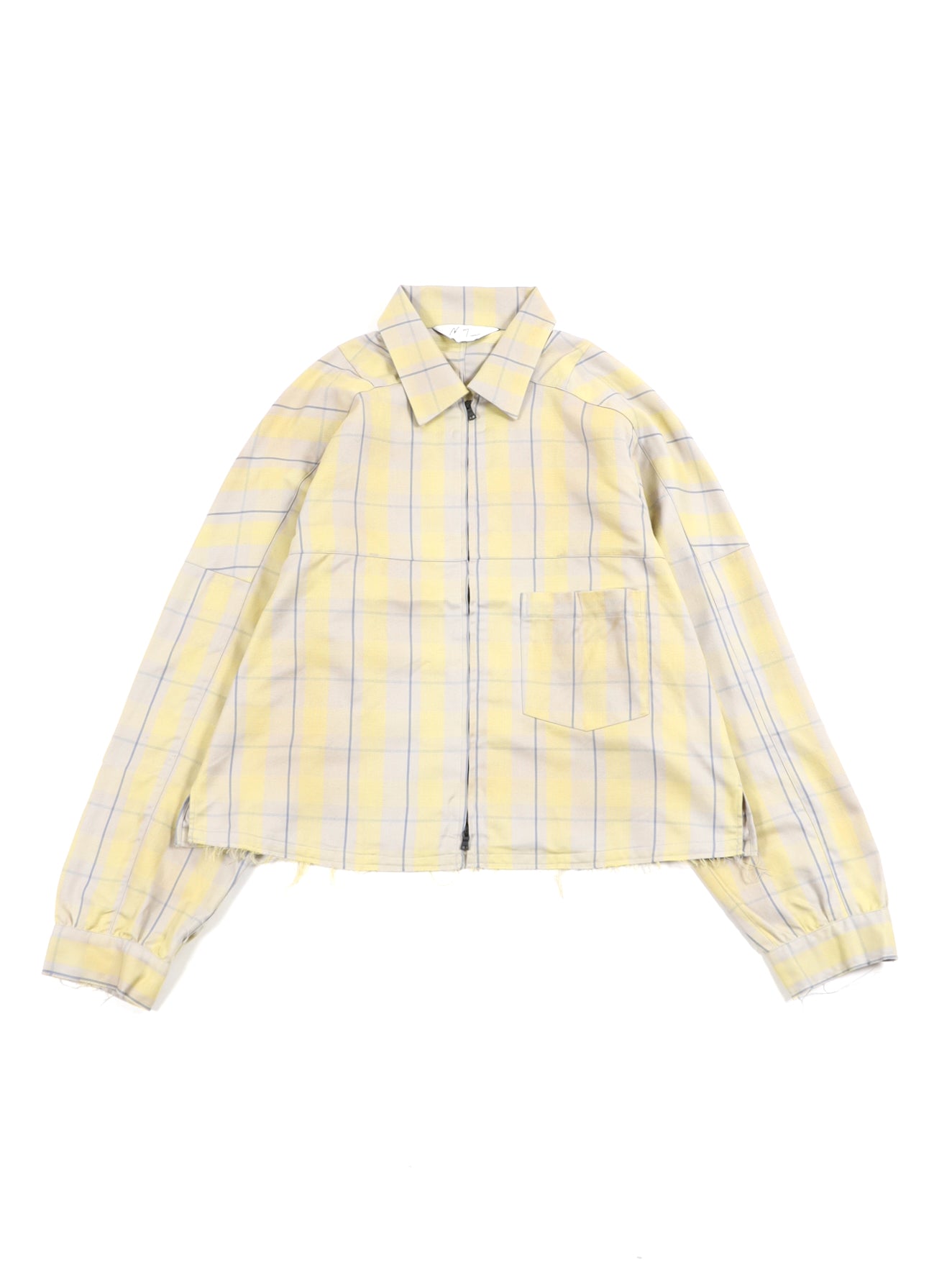 C/R CHECK SHORT ZIPUP SHIRT JACKET