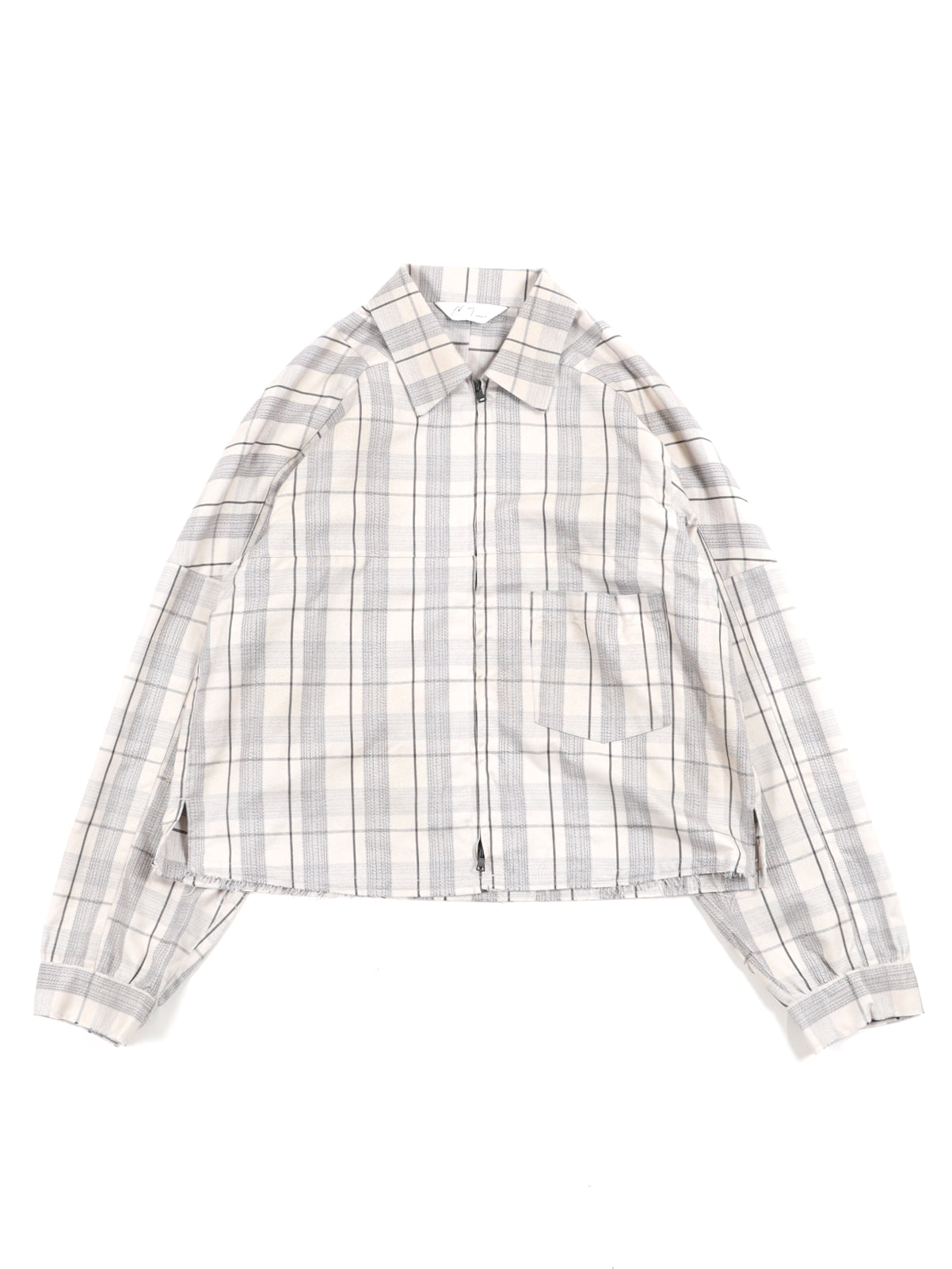 C/R CHECK SHORT ZIPUP SHIRT JACKET