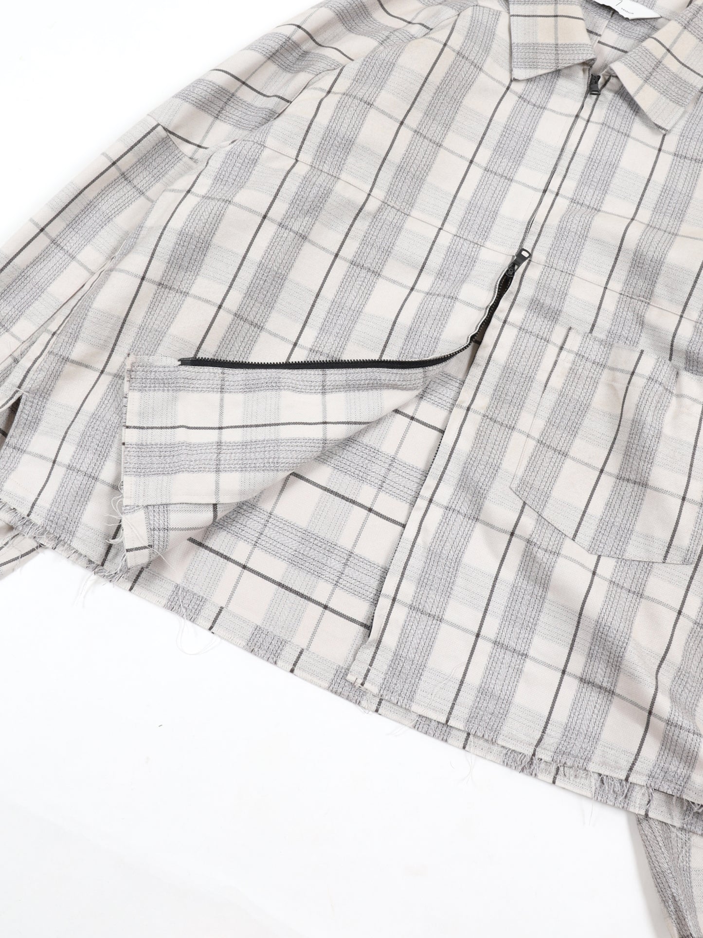 C/R CHECK SHORT ZIPUP SHIRT JACKET