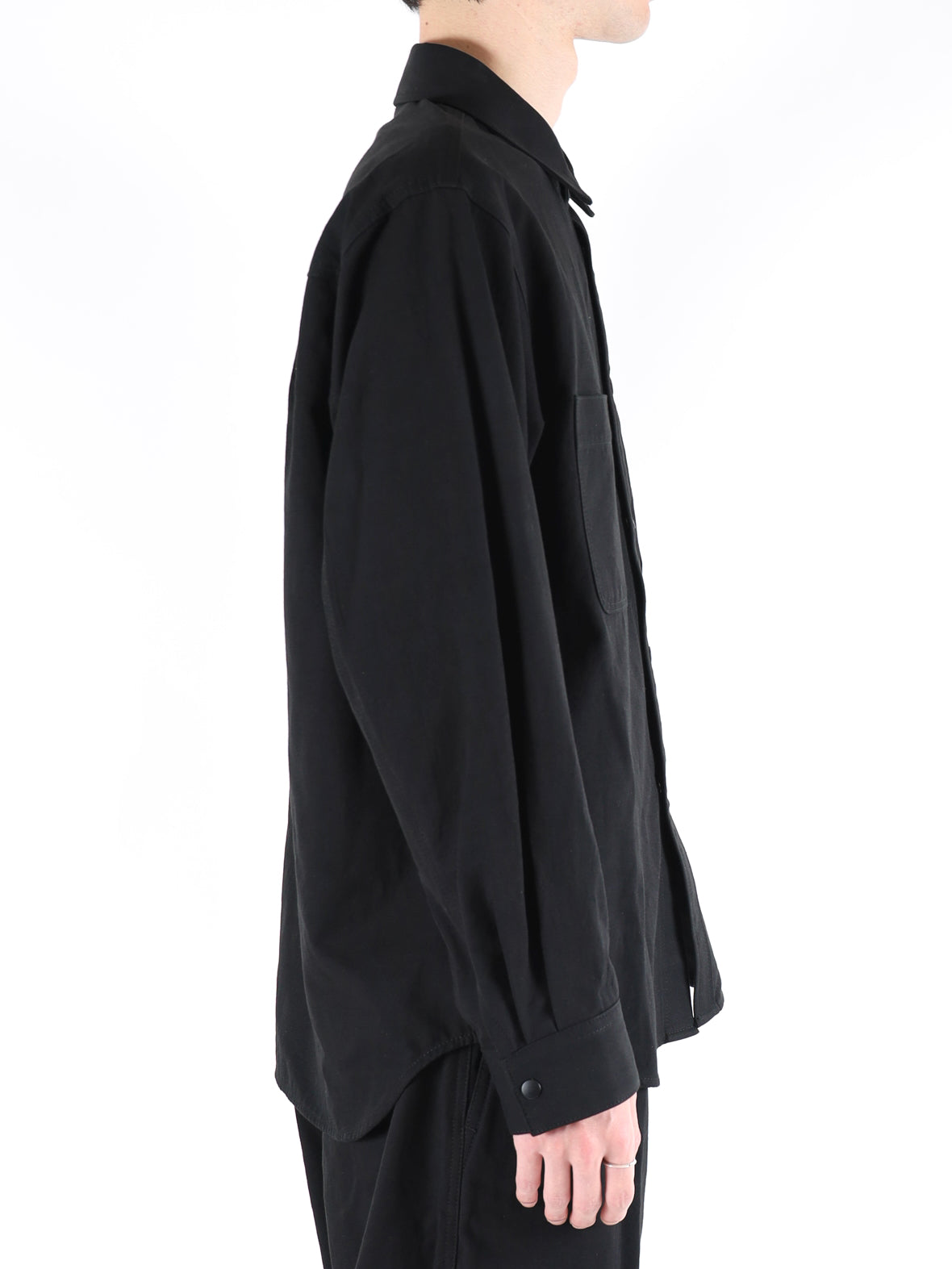 HARD WASHED COTTON SHIRT JACKET